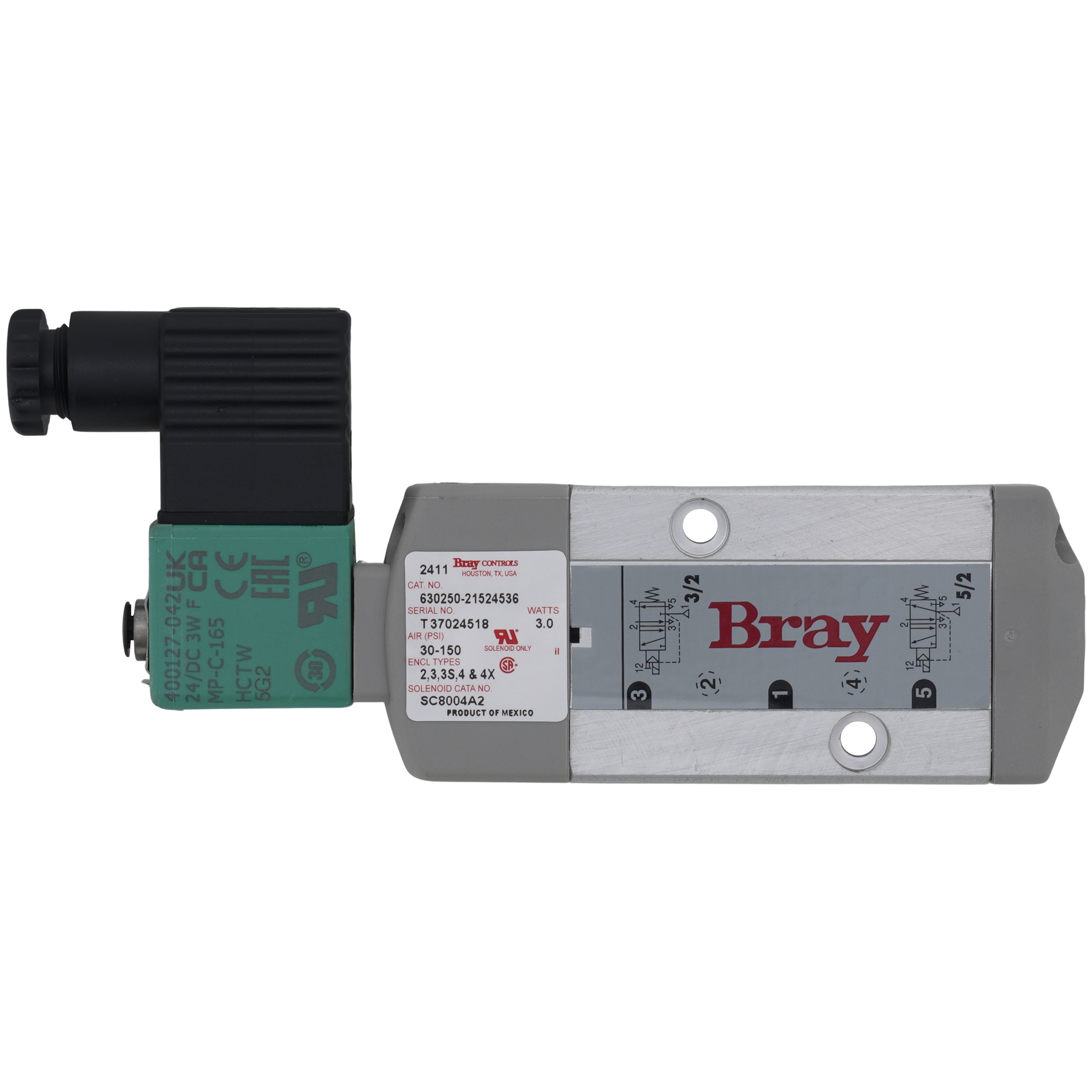 630250-21524536 - Bray 630250-21524536 - 24V DC Solenoid