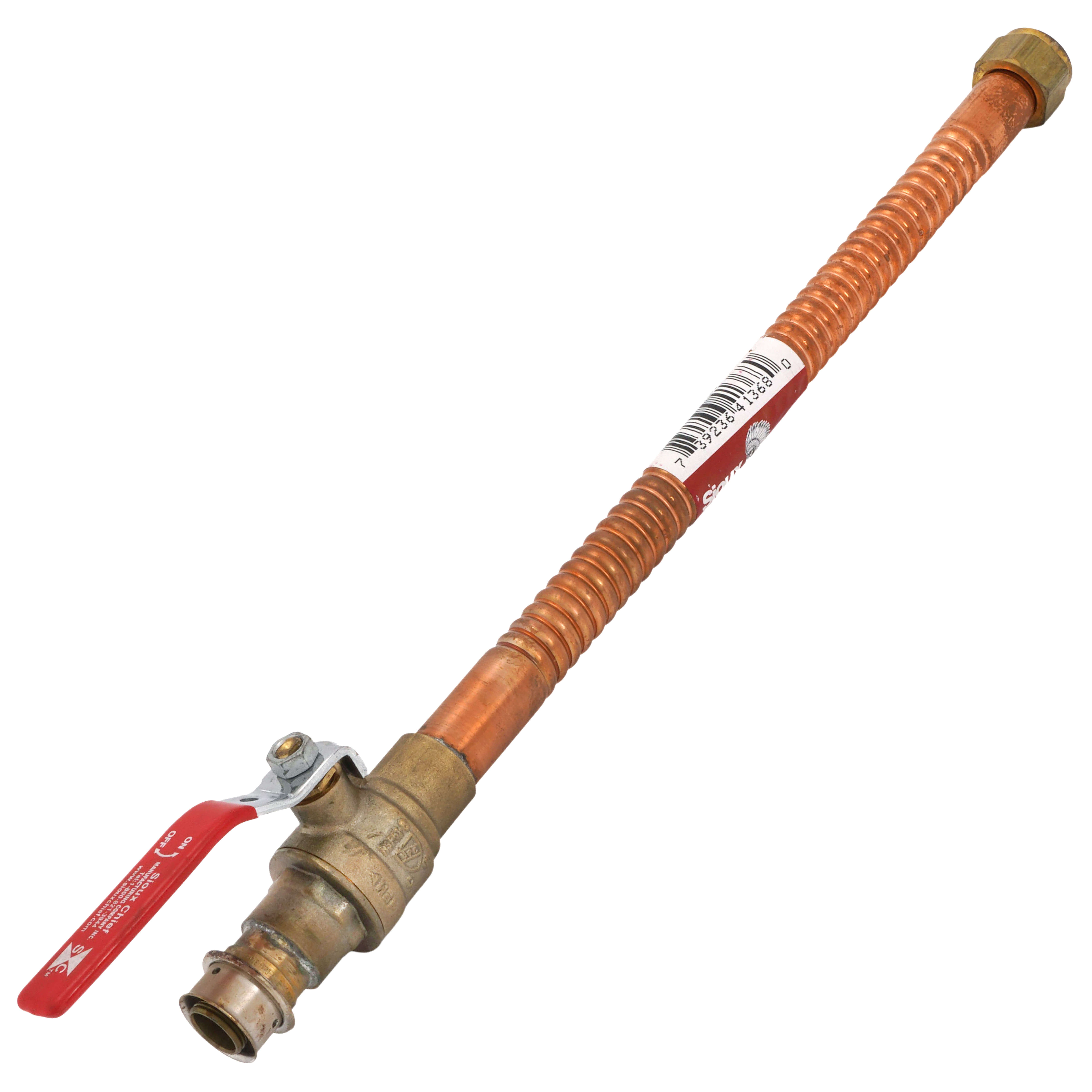 634VG418FP - Sioux Chief 634VG418FP - 3/4 PEX Press x 3/4 FIP Swivel  Corrugated Hose Water Heater Connector with Ball Valve (15 Length)