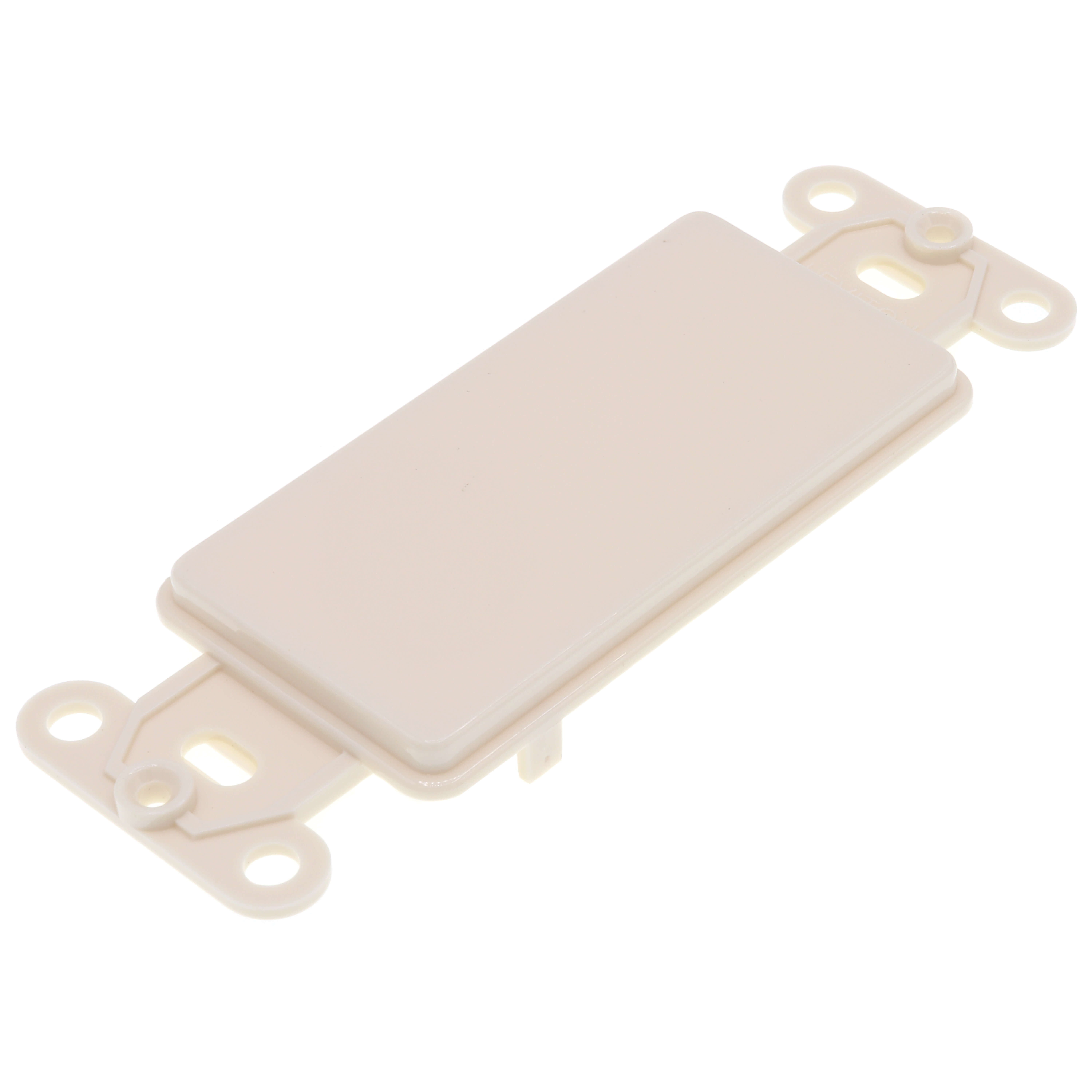 Leviton Decora Blank Adapter Plate – No Hole, With Ears & Mounting Screws, Light Almond, For Wall Switch Openings