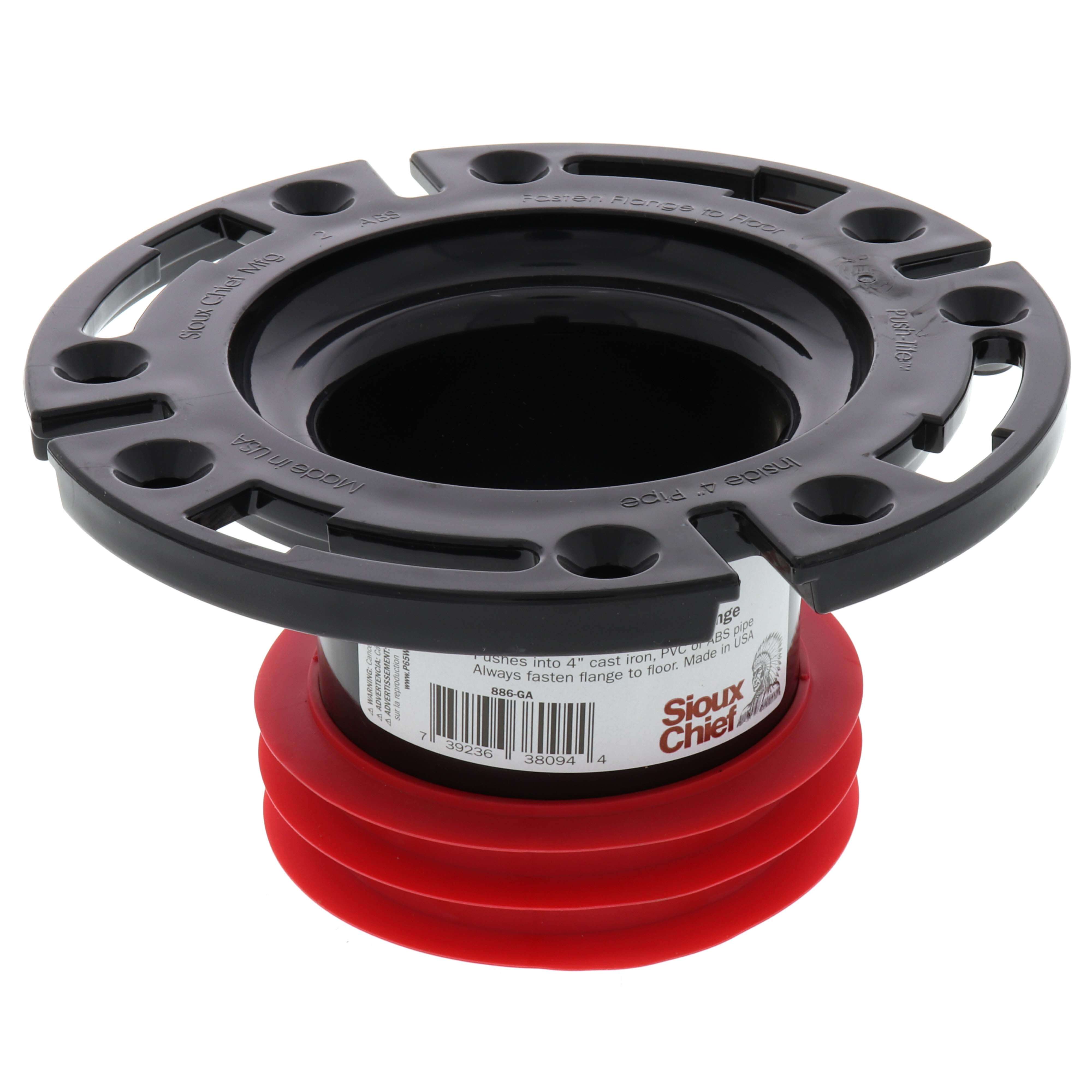 Sioux Chief Push-Tite 3-Inch PVC Closet Flange – Easy-Install Toilet Flange For Waste Pipe Connections, Made In USA