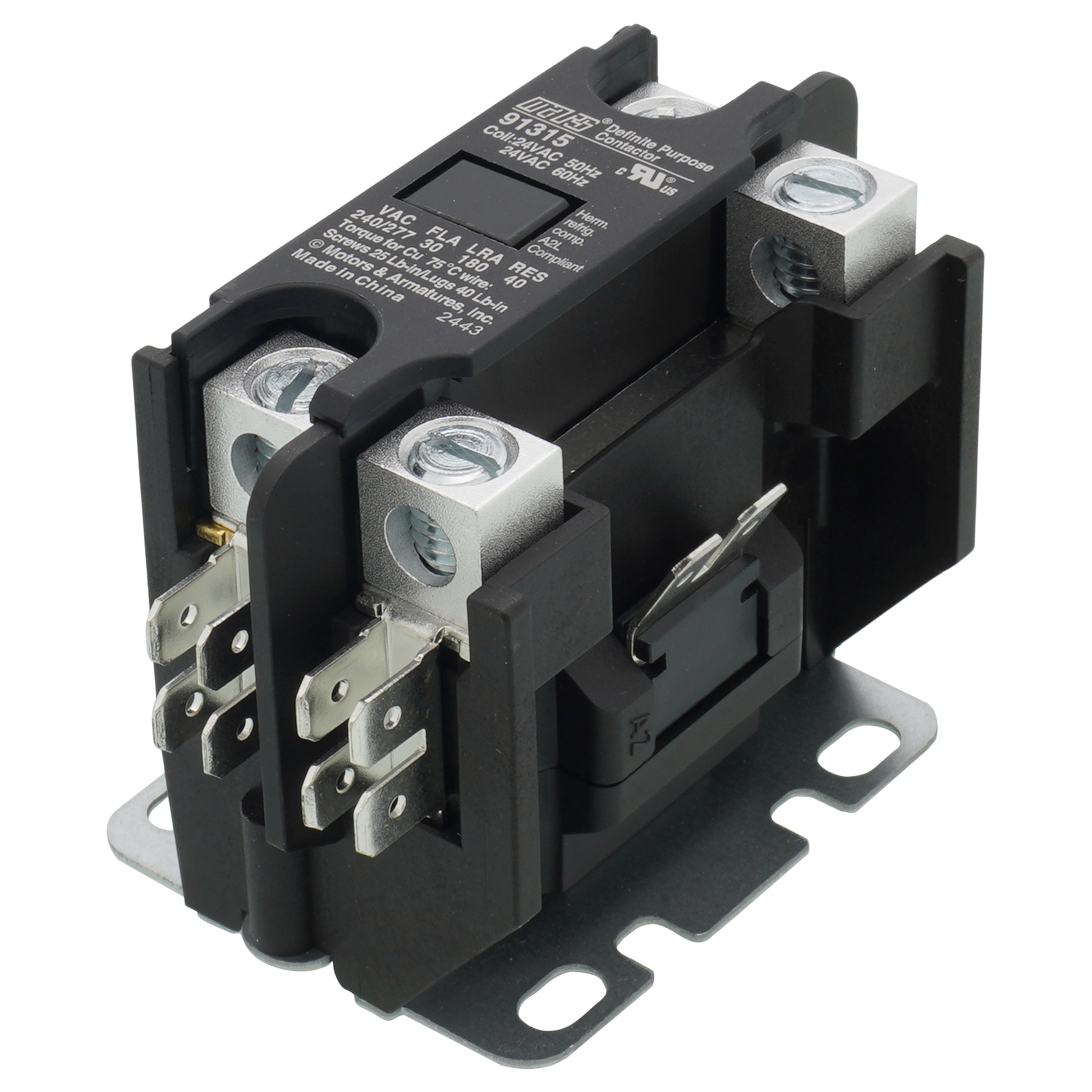 91315 - MARS 91315 - 1 Pole w/ Shunt Definite Purpose Contactor w