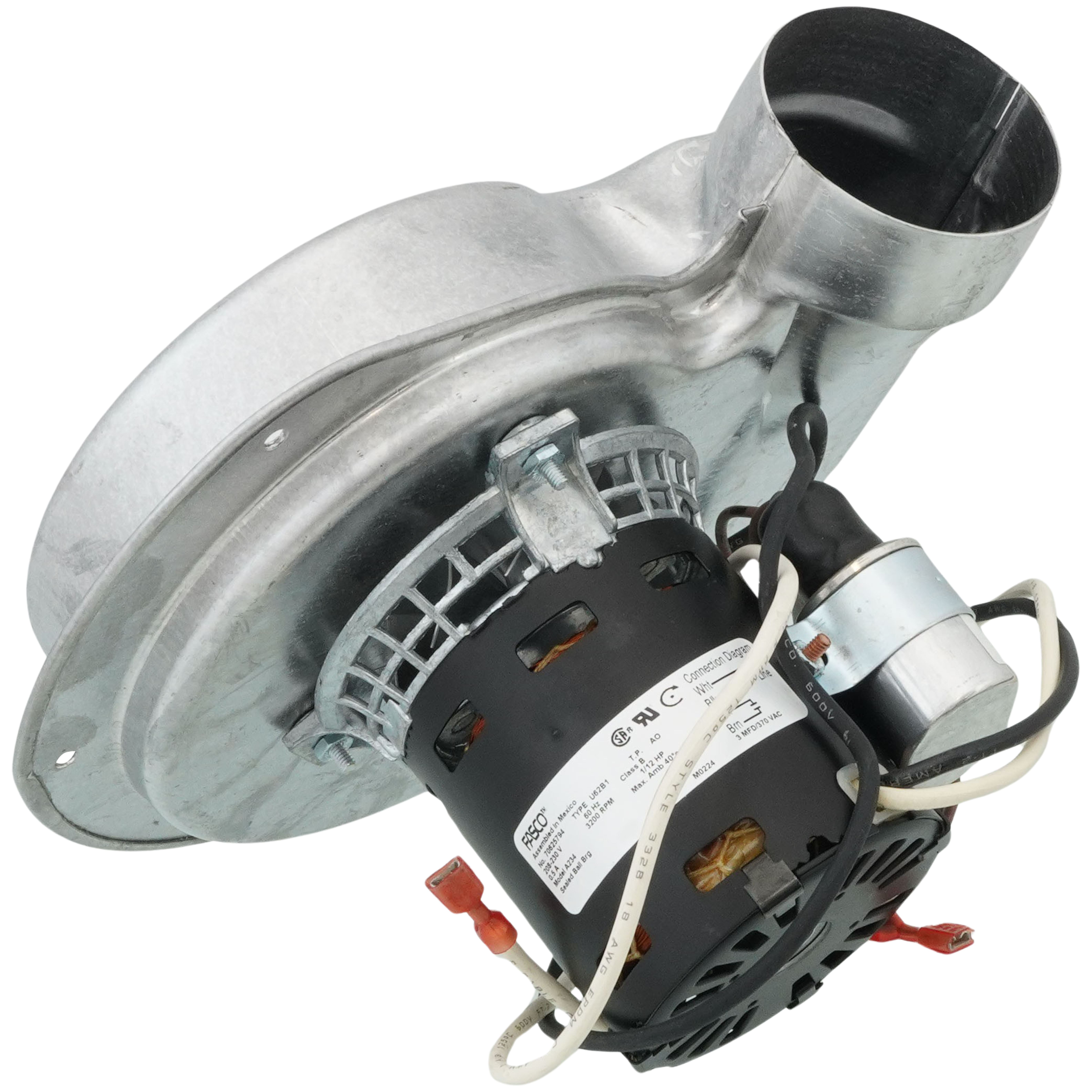 mocoページ A234 - Fasco A234 - 1-Speed 3200 RPM 1/12 HP York Draft Inducer