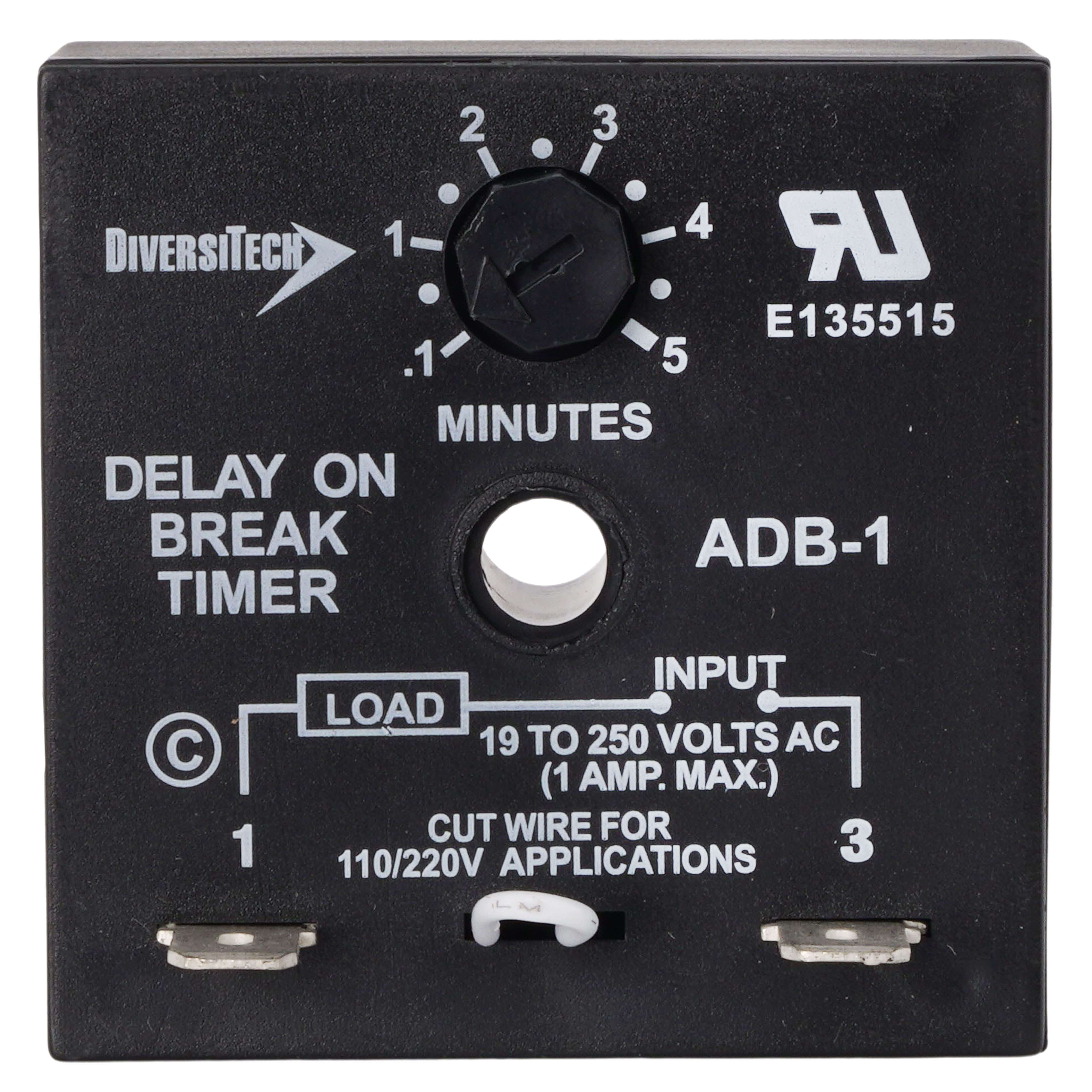 ADB-1 - DiversiTech ADB-1 - Adjustable Delay on Break Timer (6 Sec