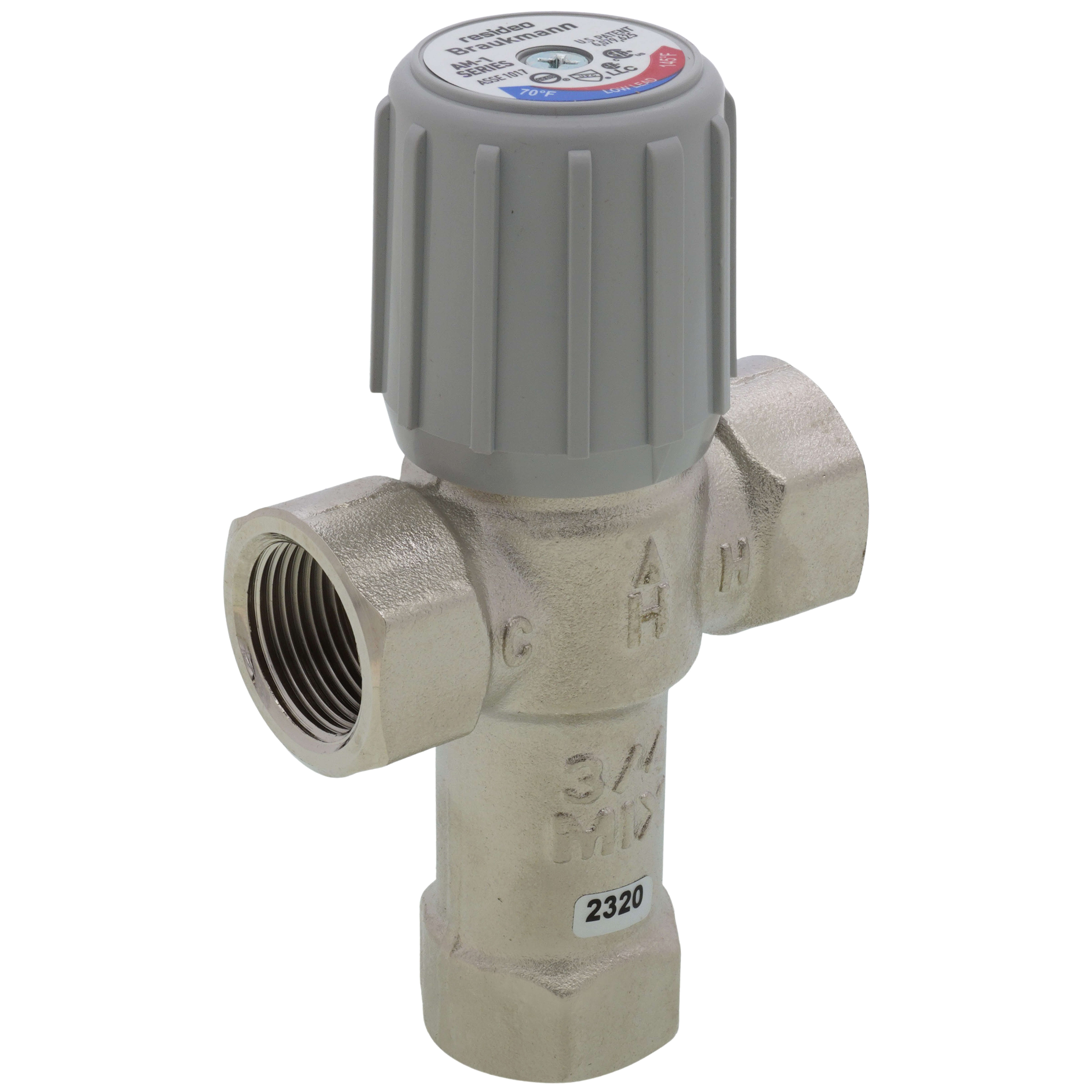 Honeywell AM101-US-1 Sparco Thermostatic Mixing Valve – 3/4 Inch Union Sweat, 100-145°F, Anti-Scald & Anti-Chill Protection
