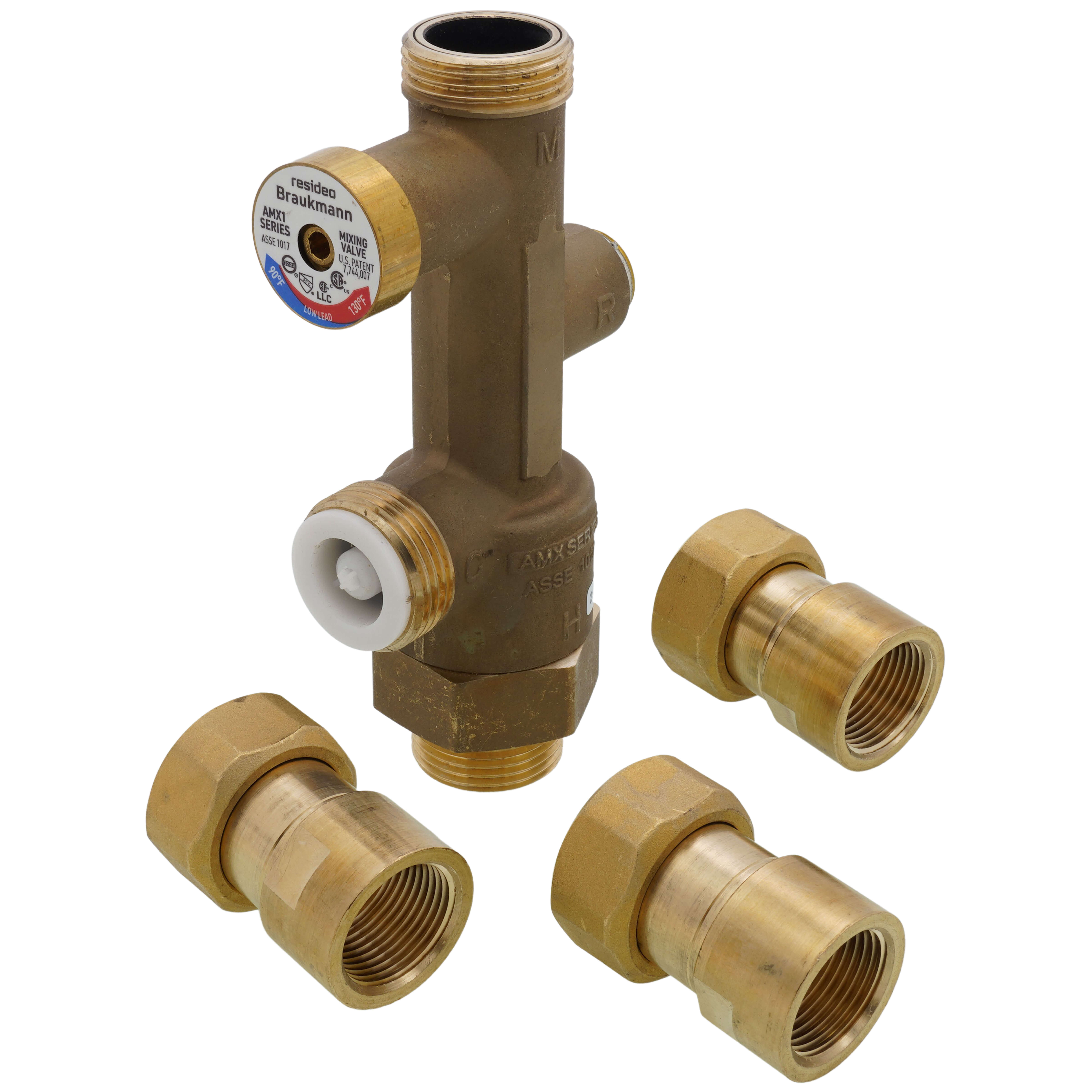 Caleffi 521503 Thermomischer 3/4 Zoll mit Rückschlagventilen am Eingang