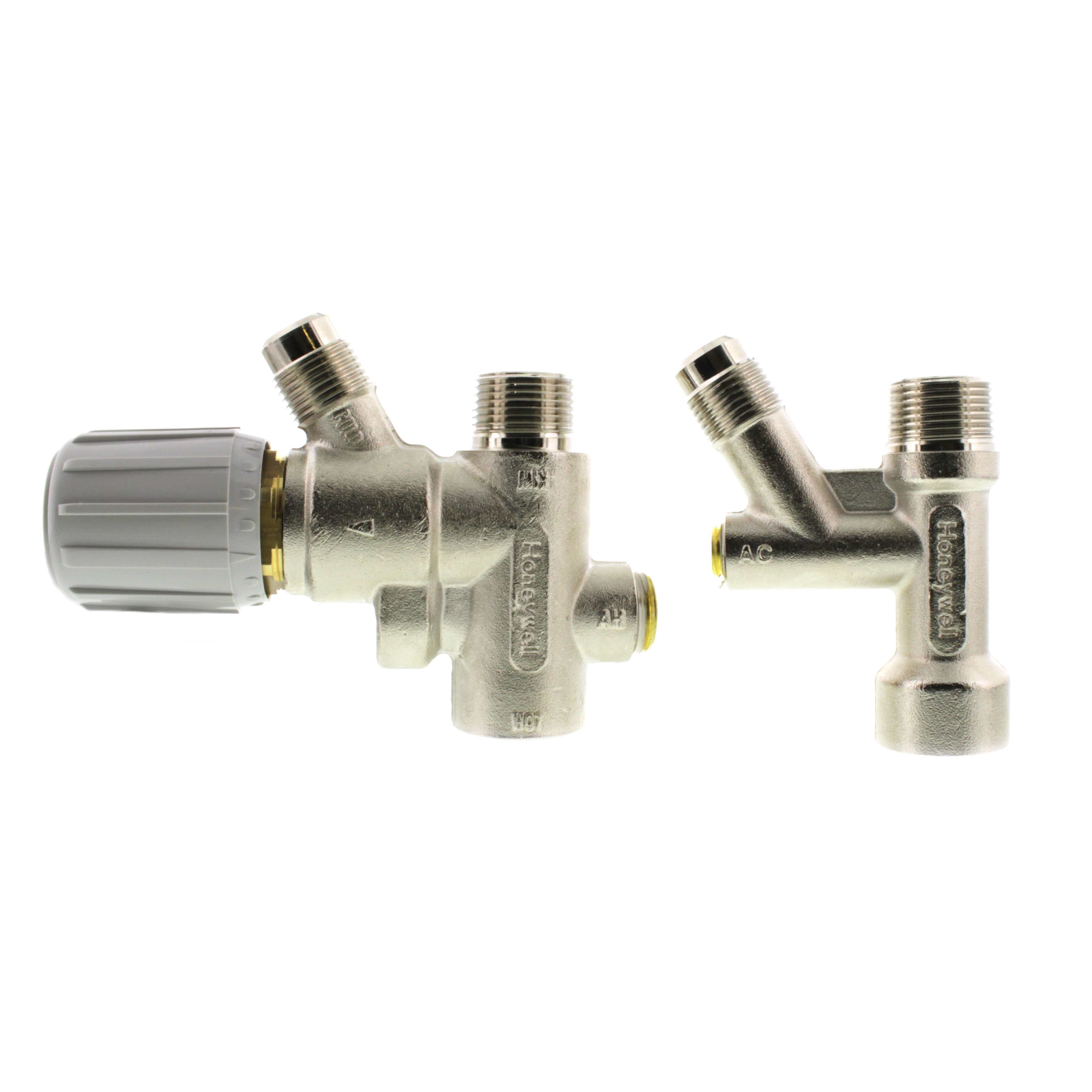 AMX300TLF - Resideo Braukmann AMX300TLF - DirectConnect Water Heater Kit w/  3/4'' Mixing Valve, 8'' SS Corrugated Hose Connector (Lead Free)