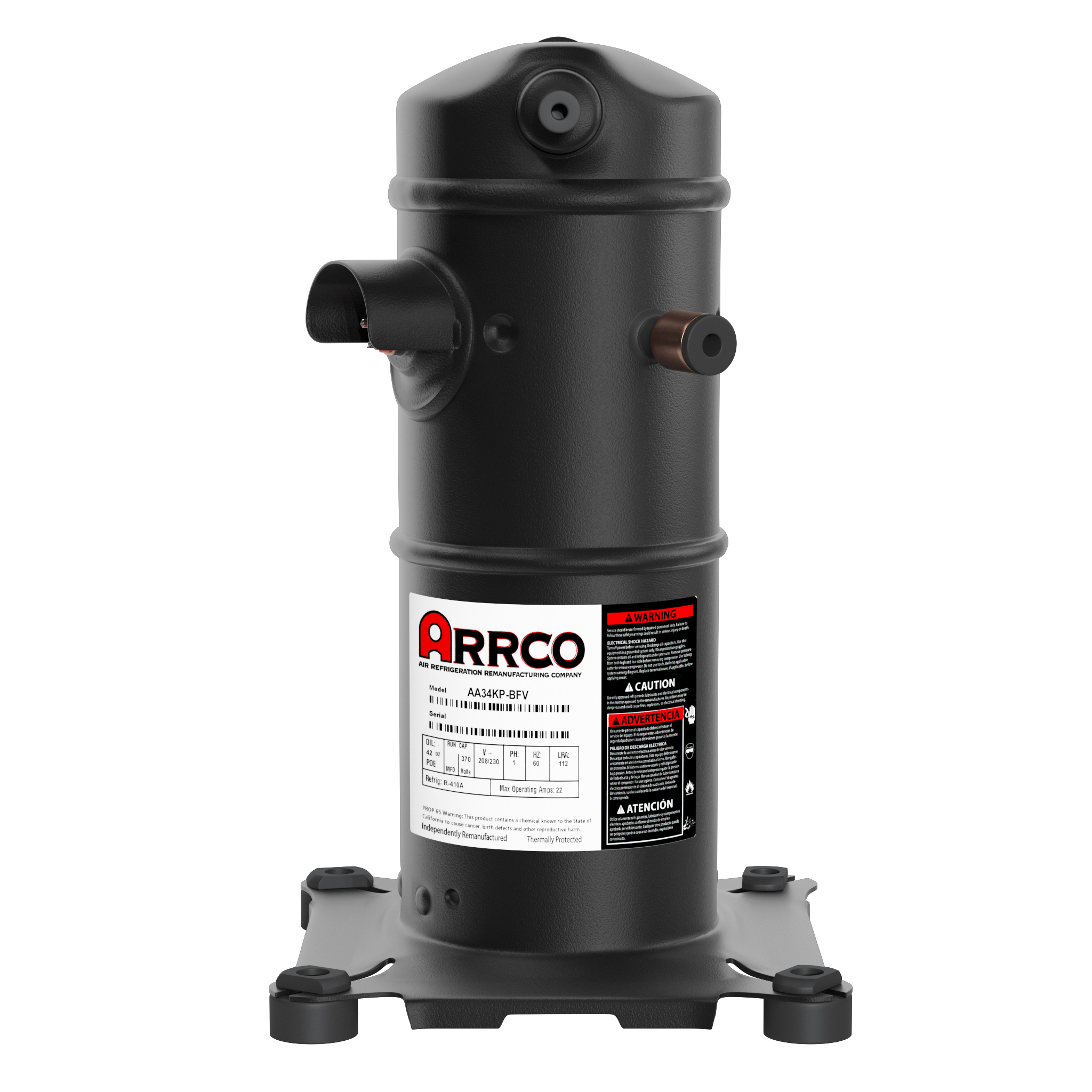 15W10 - Lennox 15W10 - Copeland ZP34K5E-PFV-830, 34500 BTUH Scroll