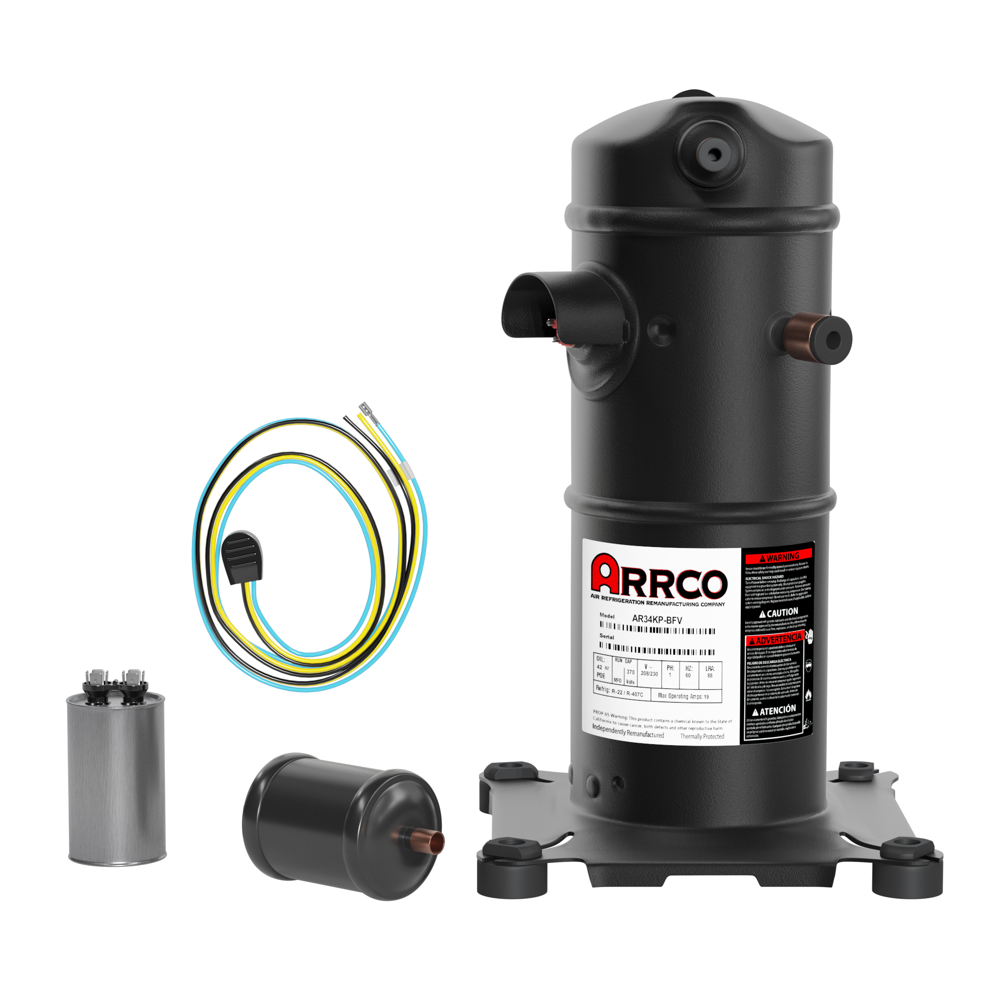 あーこ AR34KP-BFV - Arrco AR34KP-BFV - 1 PH, R-22/R-407C Remanufactured