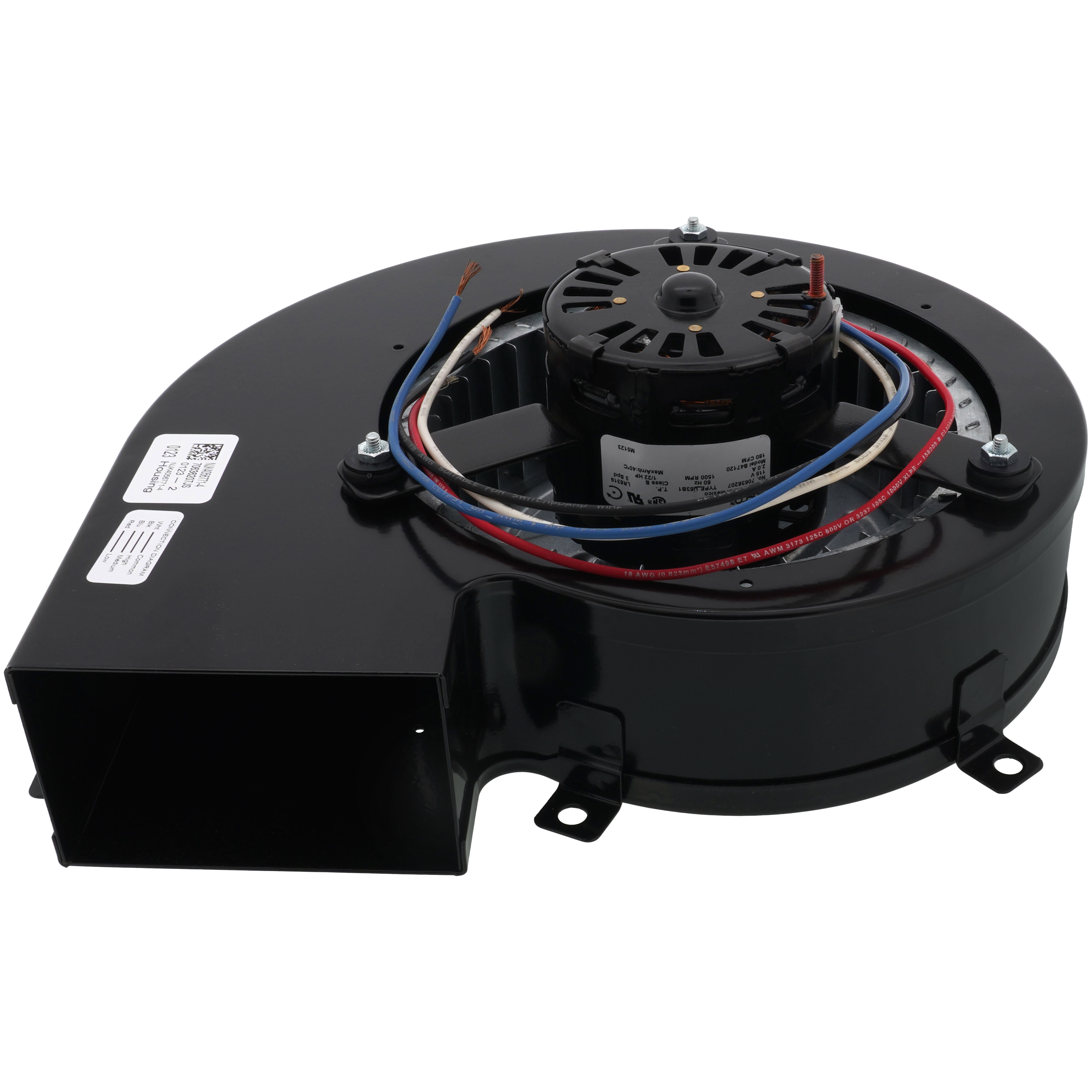 B47120 - Fasco B47120 - 3-Speed 1360/1100/830 RPM 180 CFM Blower
