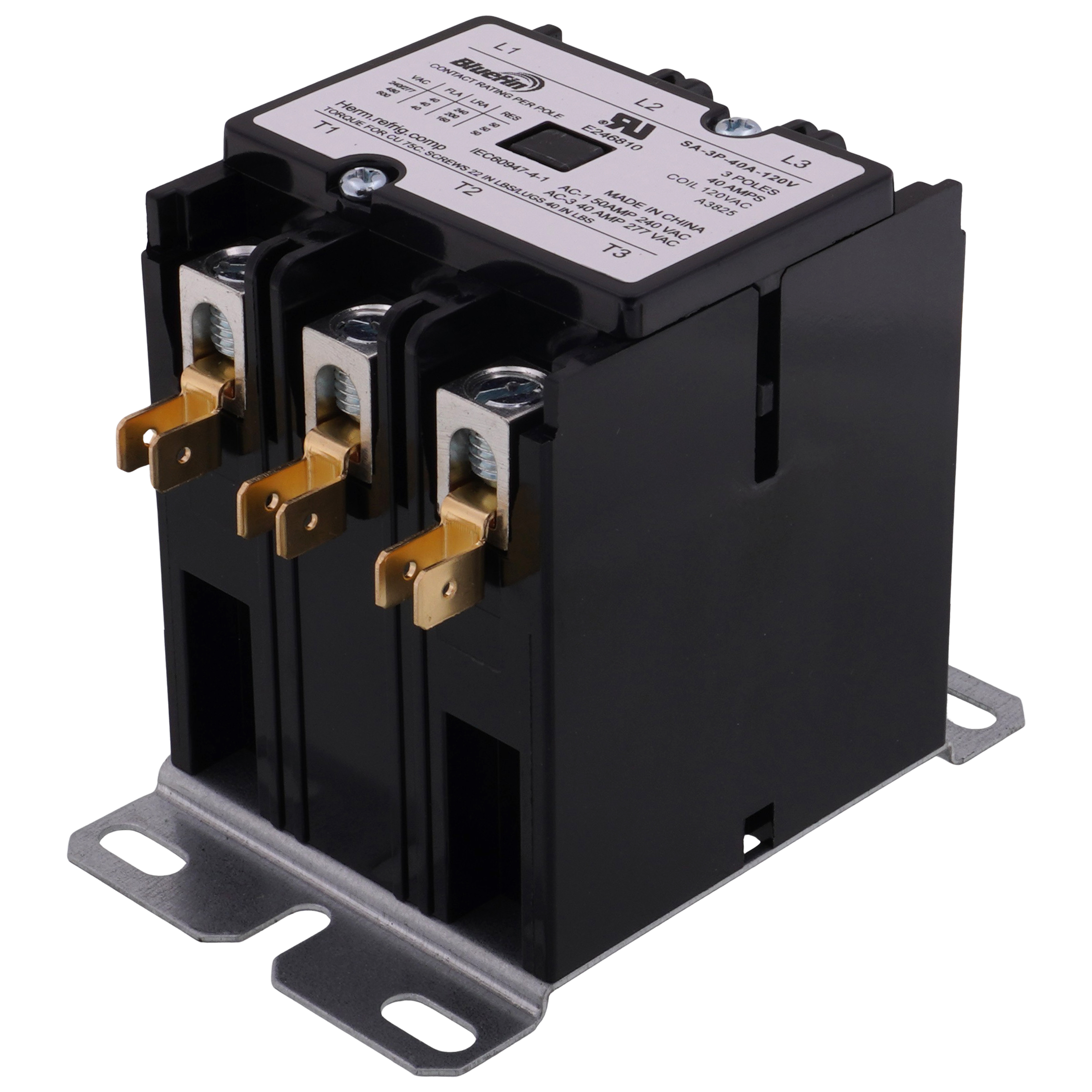 61446 - MARS 61446 - 3 Pole Contactor w/ Box Lug Termination (40A