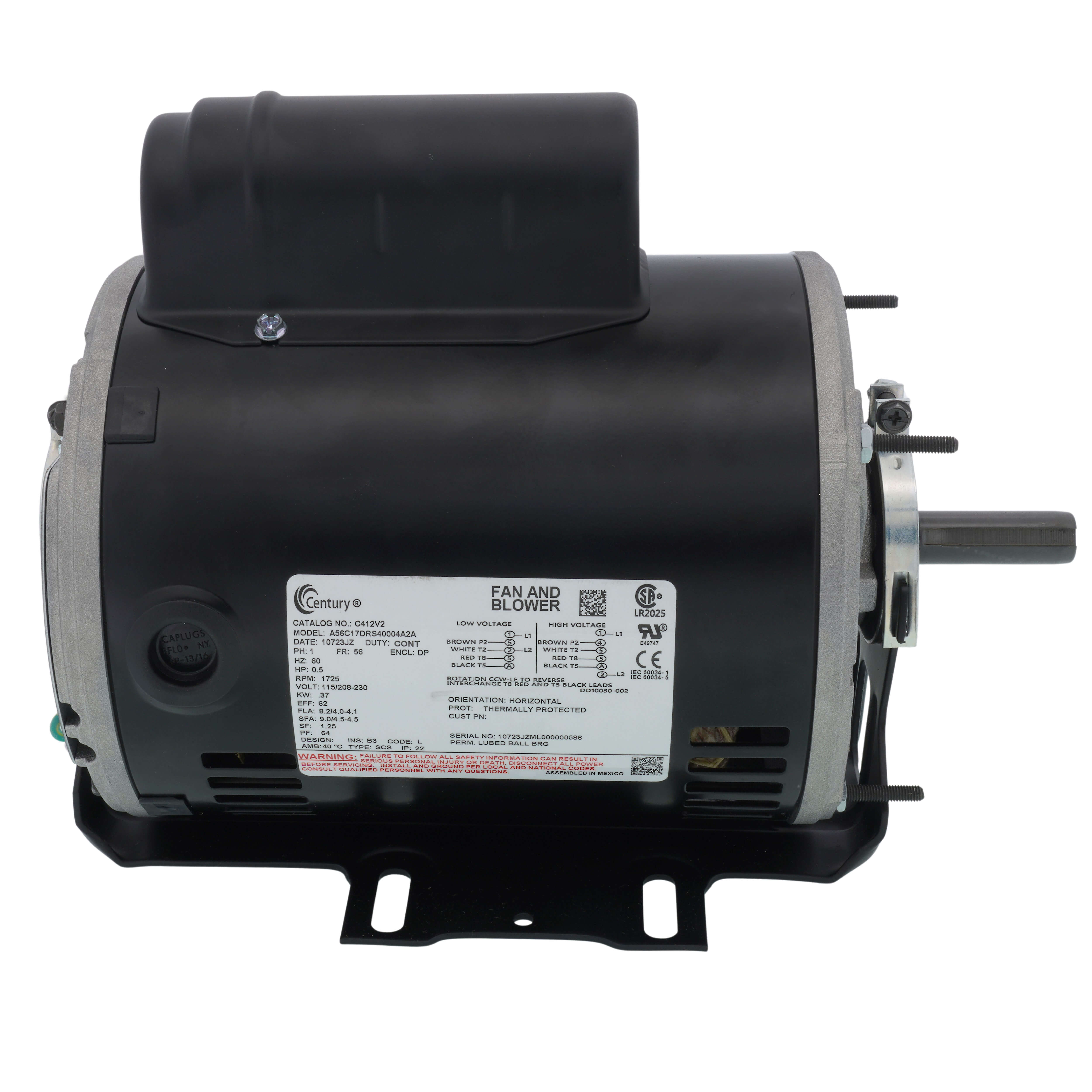 ac motor 1 phase 5 HP 1 Phase Motor 3515 RPM 184T Frame TEFC WEG