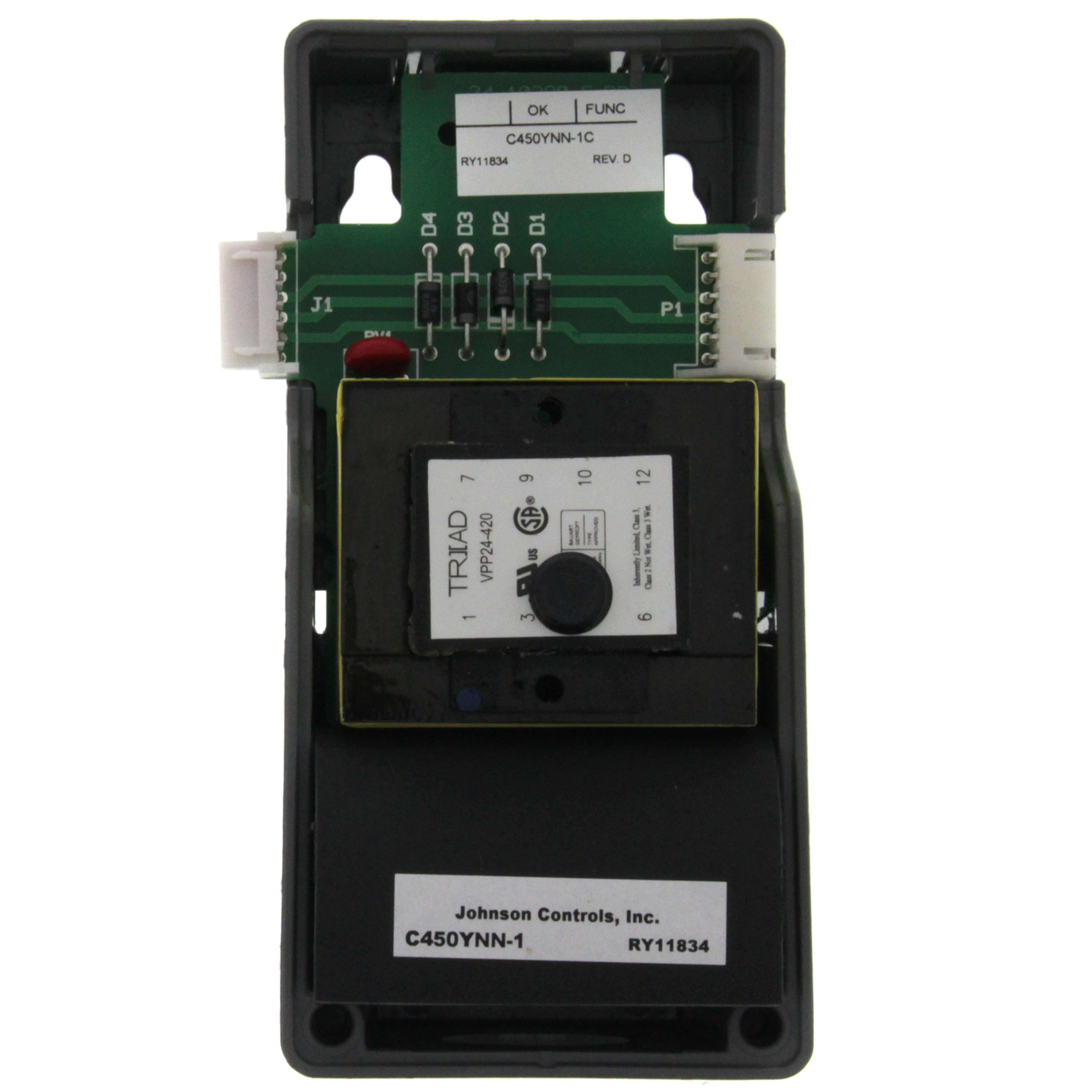 Modulo Relè Controllo Temperatura Johnson Controls C450CBN-3C, 24V, Nuovo