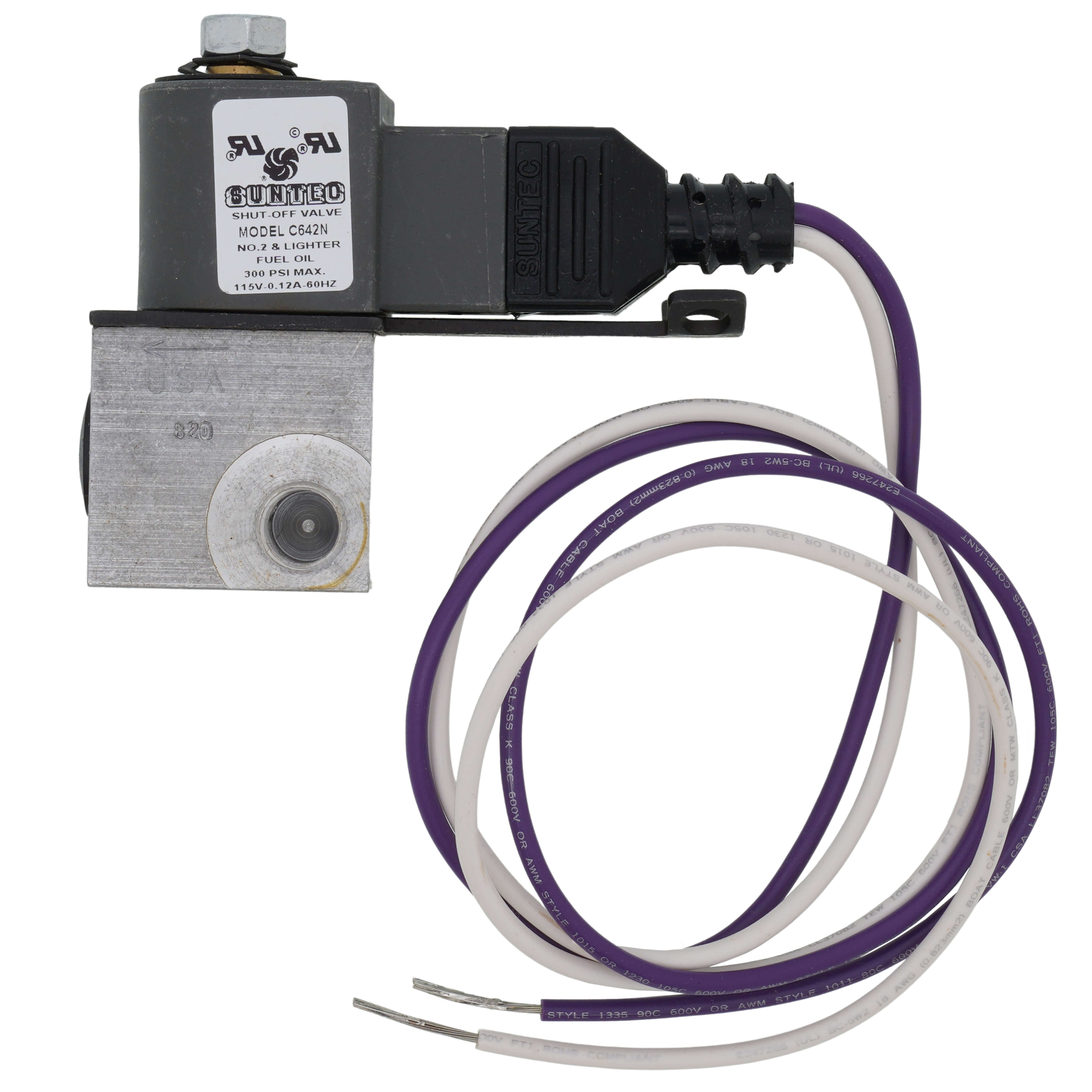 C642N - Suntec C642N - Non-Delay Solenoid Coil - Burner Mount, 115V
