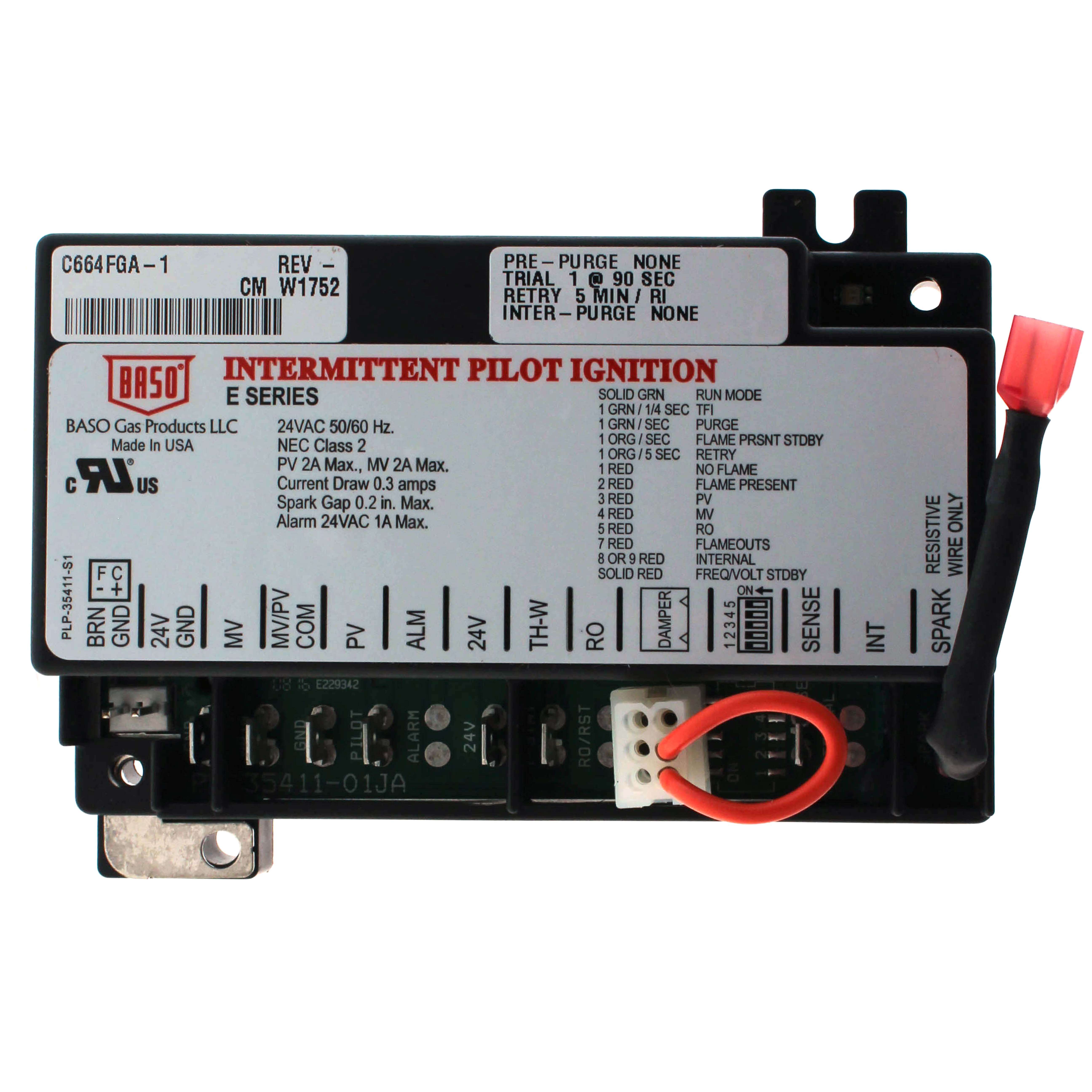 C664FGA-1C - Baso Gas Products C664FGA-1C - 24V Intermittent Pilot