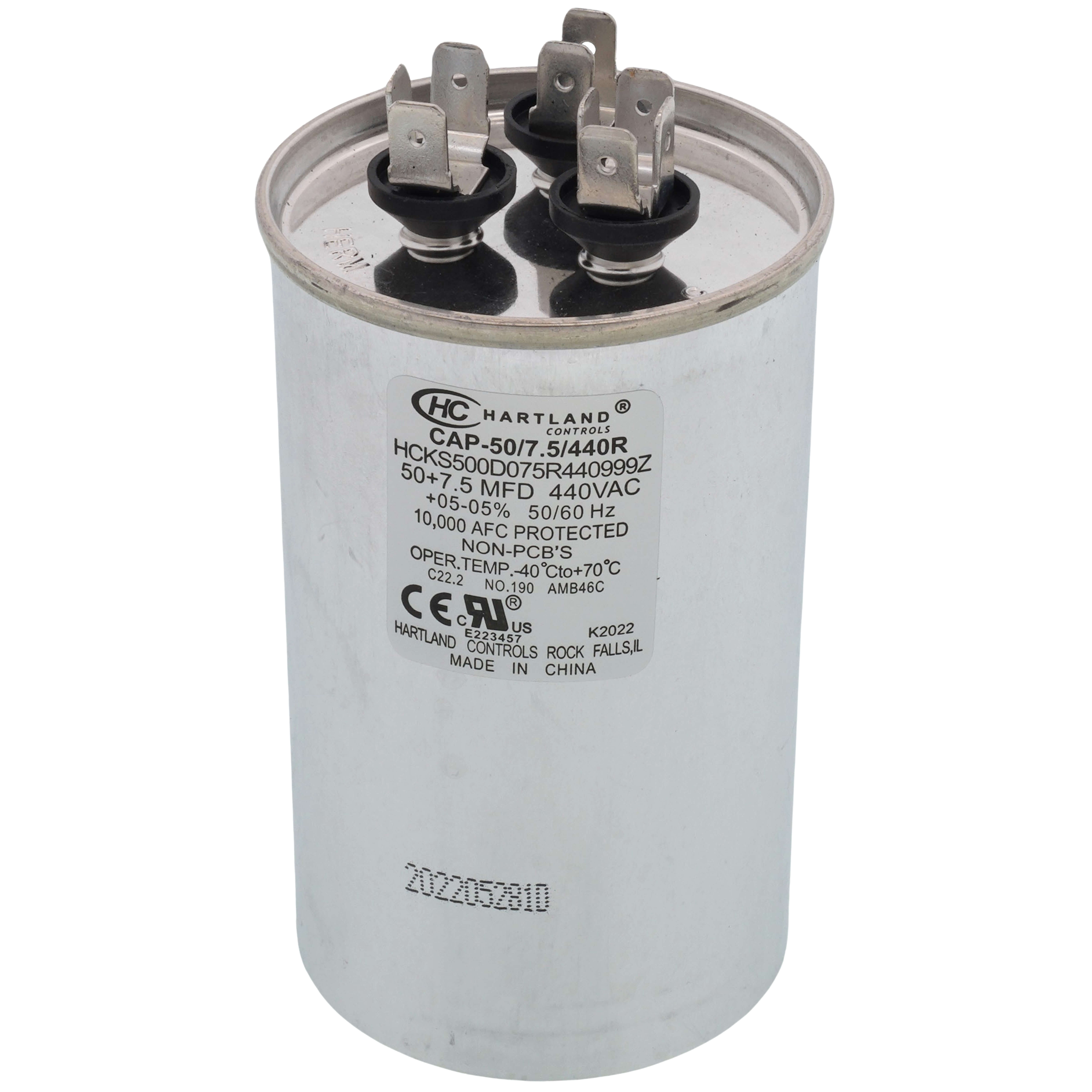 CAP-50/7.5/440R - Hartland Controls CAP-50/7.5/440R - 50/7.5 MFD