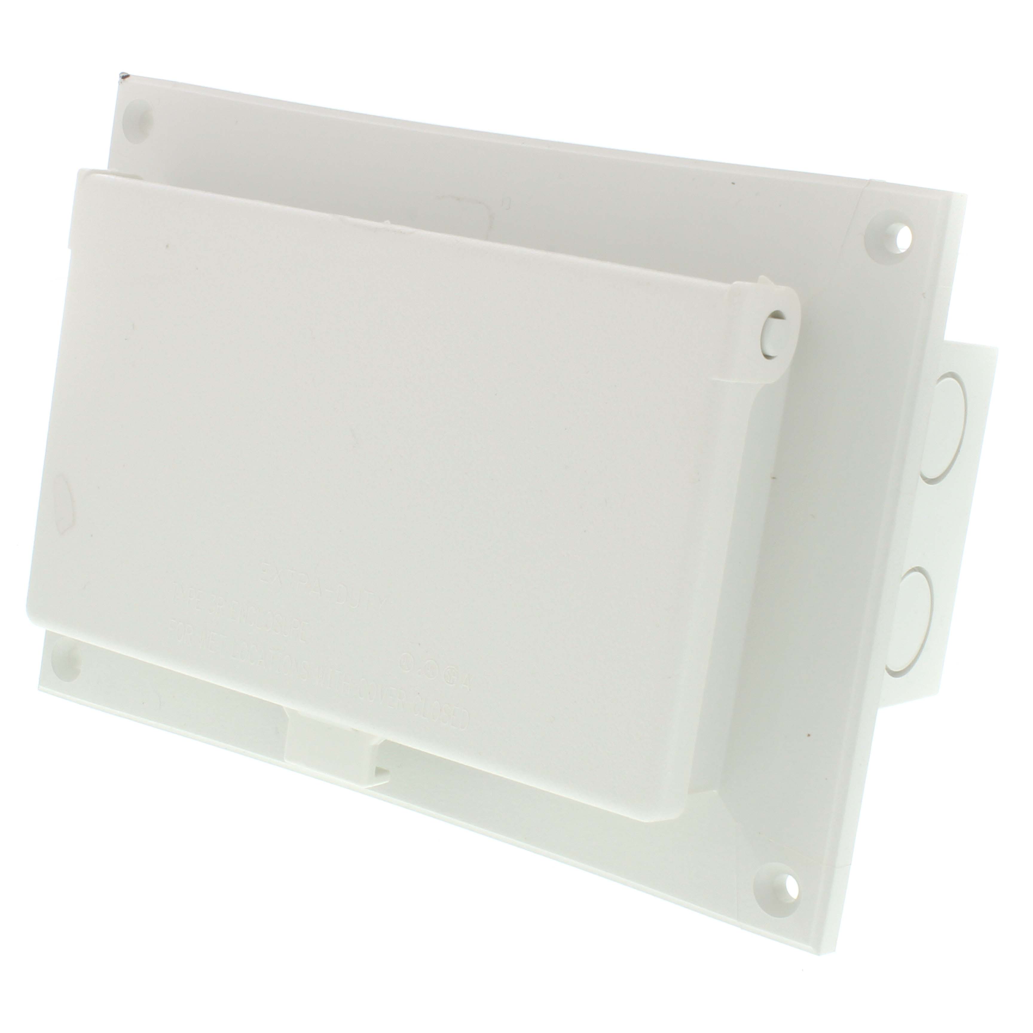 Arlington Industries DVFR4W-1 Wandplatte (4-Gang, Weiß) – Versenkt, Lackierbar Für Audio & Strom