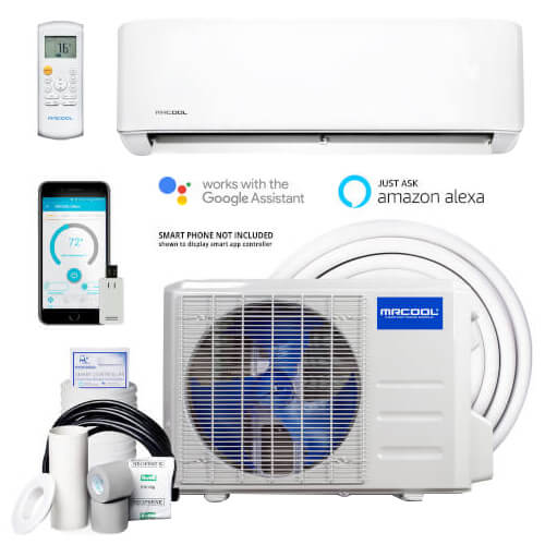 DIY-18-HP-230B25 - MRCOOL DIY-18-HP-230B25 - DIY 3rd Gen 18,000 BTU 20 SEER  Energy Star Ductless Mini-Split AC and Heat Pump w/ 25ft Install Kit,  Package (230V)
