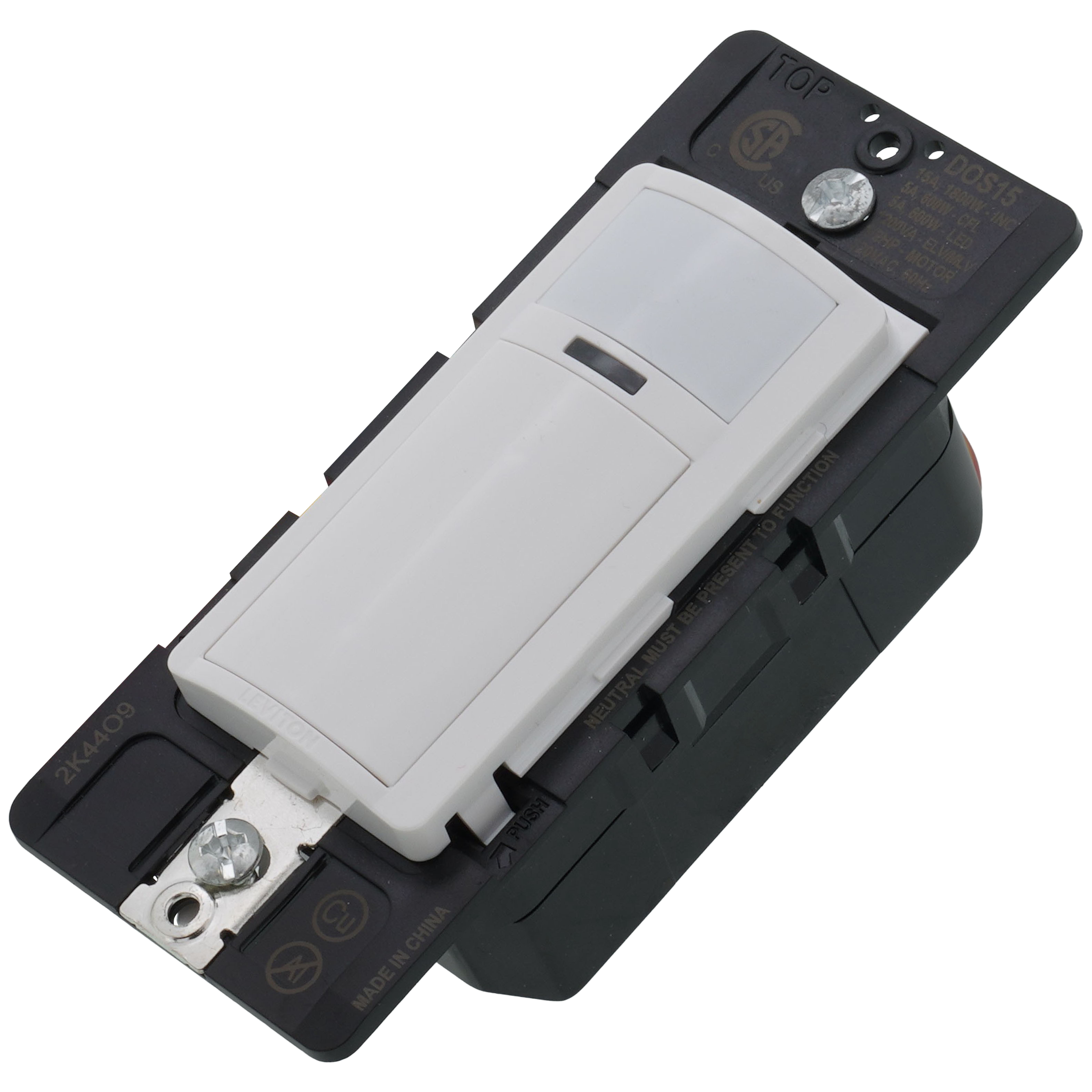 DOS15-1LZ - Leviton DOS15-1LZ - Decora 180° Wall Occupancy Sensor