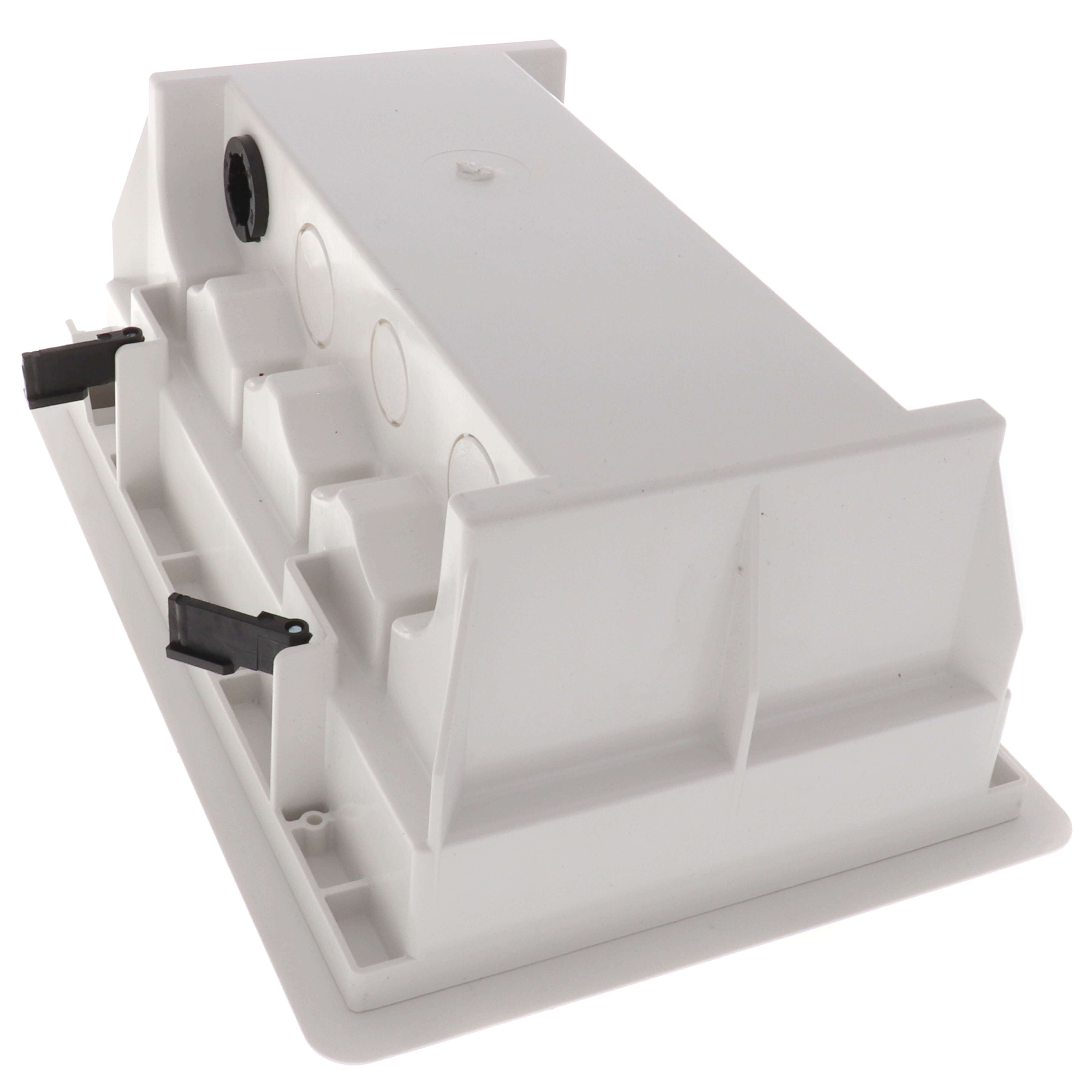 Arlington Industries DVFR4W-1 Unterputz-Wandplatte, 4-fach, Weiß – Für Strom & Niederspannung (Audio/HDMI), Lackierbar