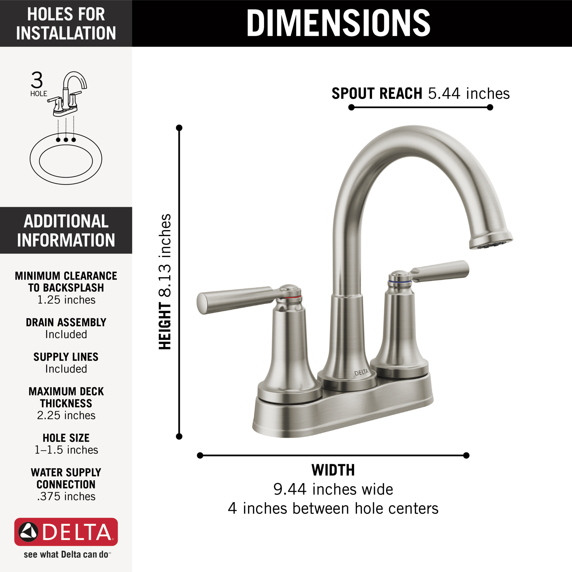 2535-SSMPU-DST - Delta 2535-SSMPU-DST - 2535-SSMPU-DST Saylor 2