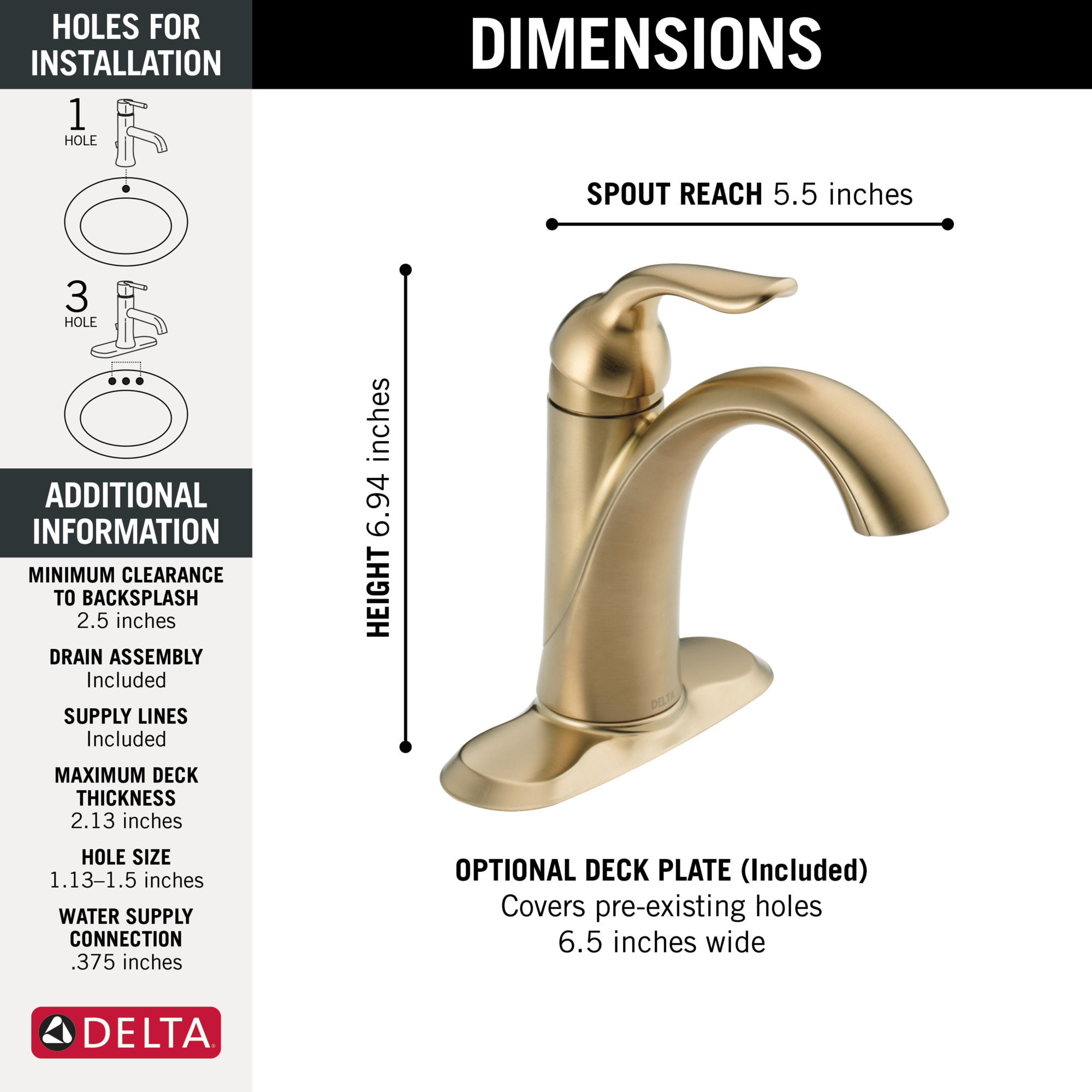 538-CZMPU-DST - Delta 538-CZMPU-DST - Lahara Single Handle