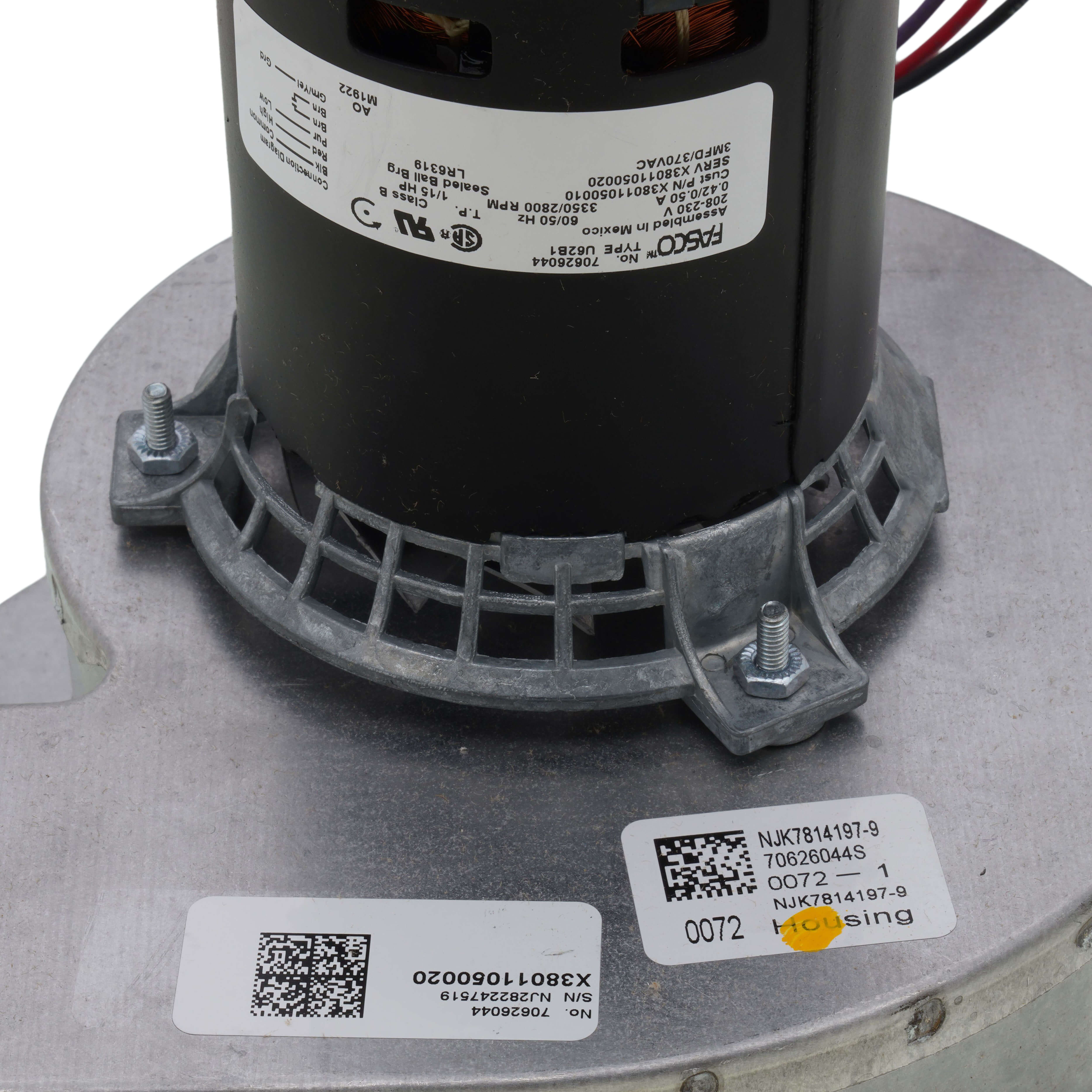 FAN04216 - Trane FAN04216 - 1/15 HP Inducer Assembly (208-230V