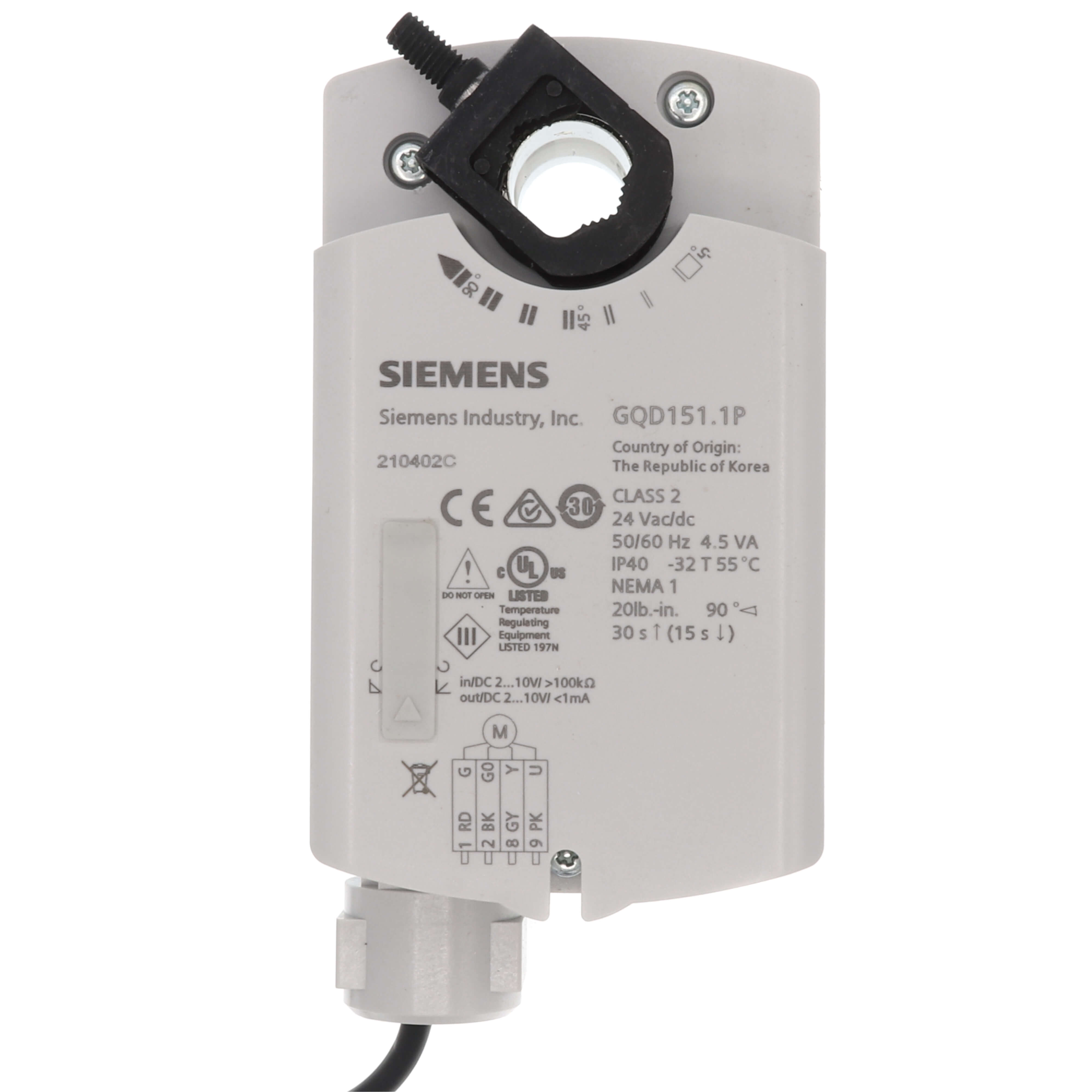 GQD151.1P - Siemens GQD151.1P - 2 to 10 Vdc (Modulating) Spring