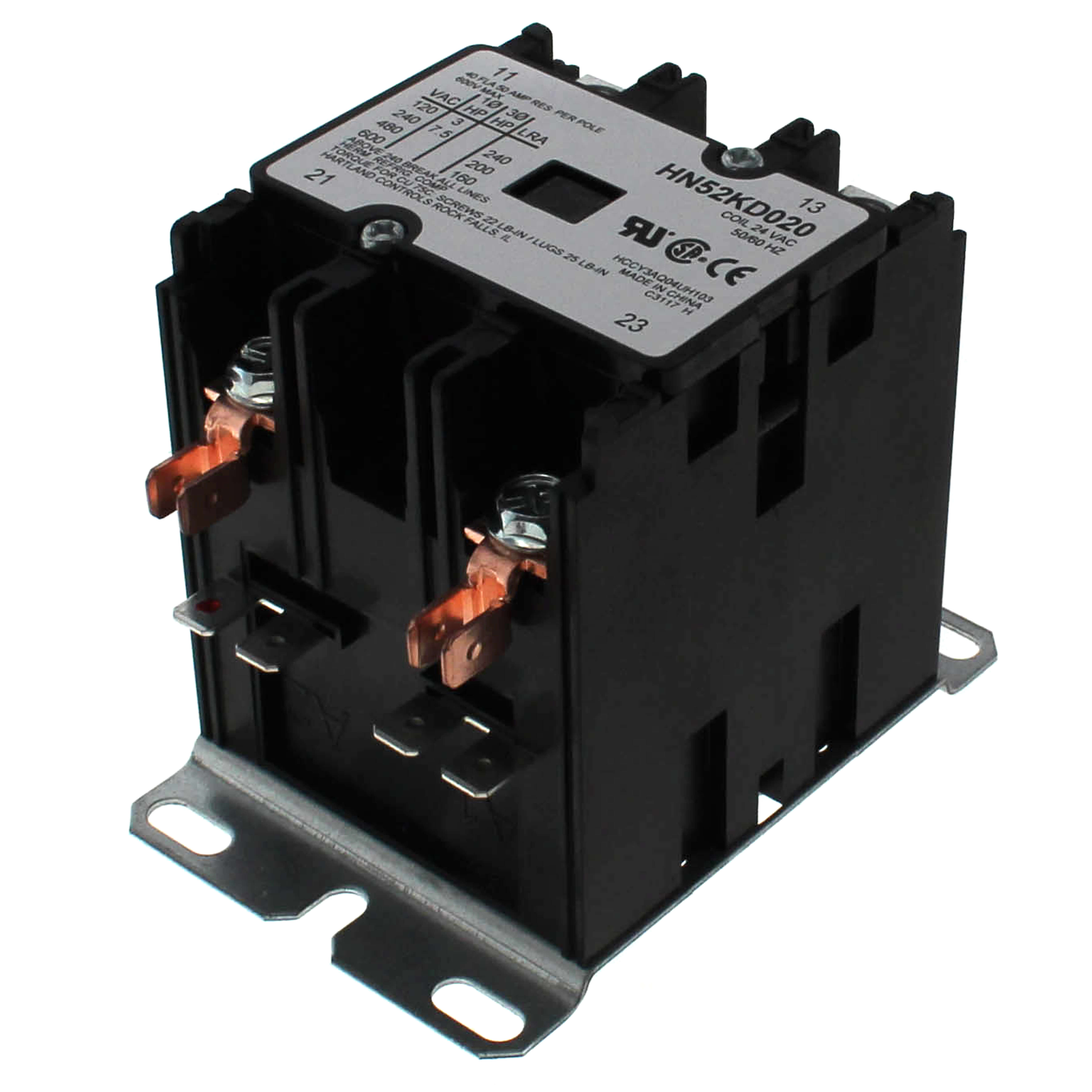 HN52KD020 - Carrier HN52KD020 - 2-Pole Contactor, 24V 40Amp, HN52KD020