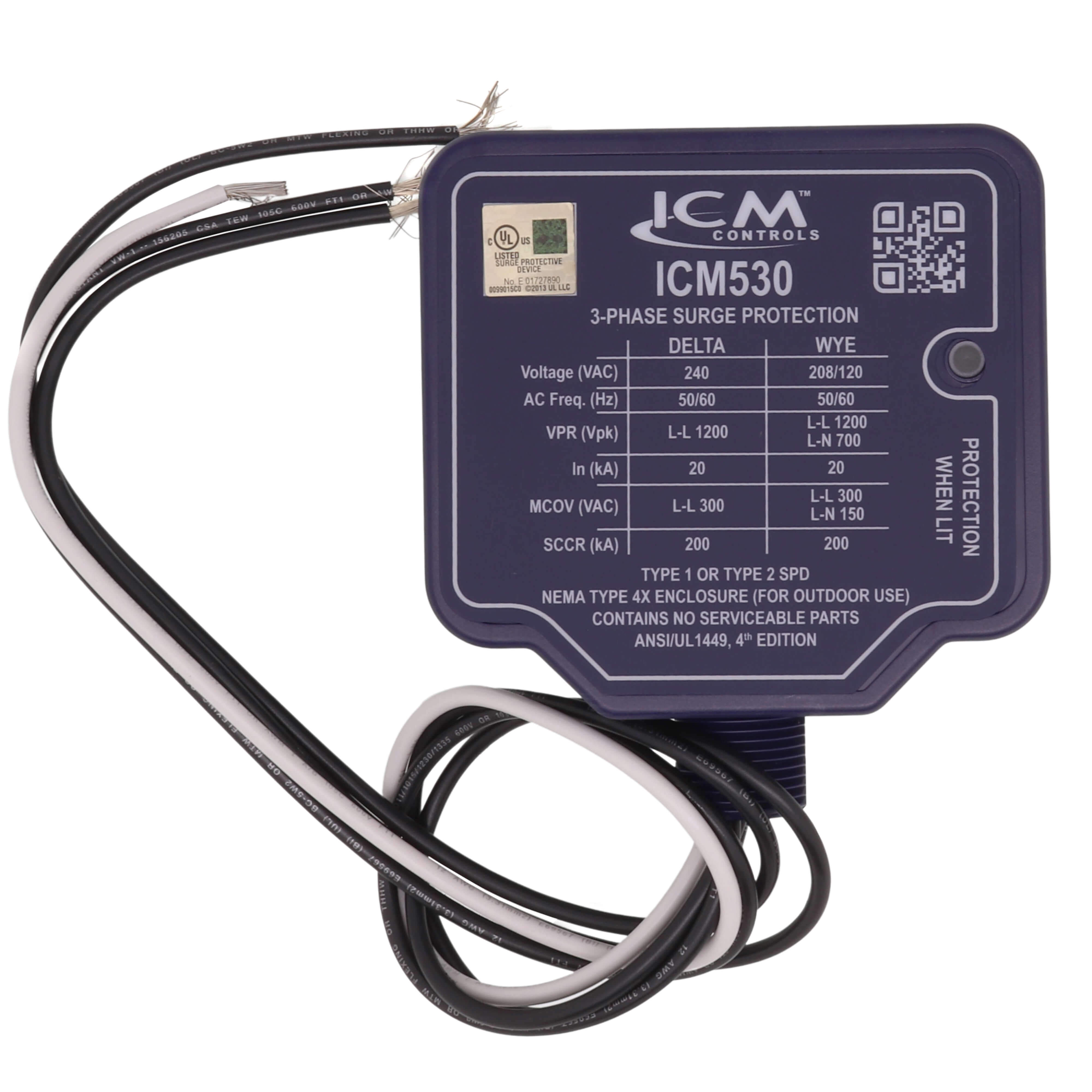 ICM Controls ICM531 3-Phase Surge Protective Device – Type I/II, Combustion Equipment