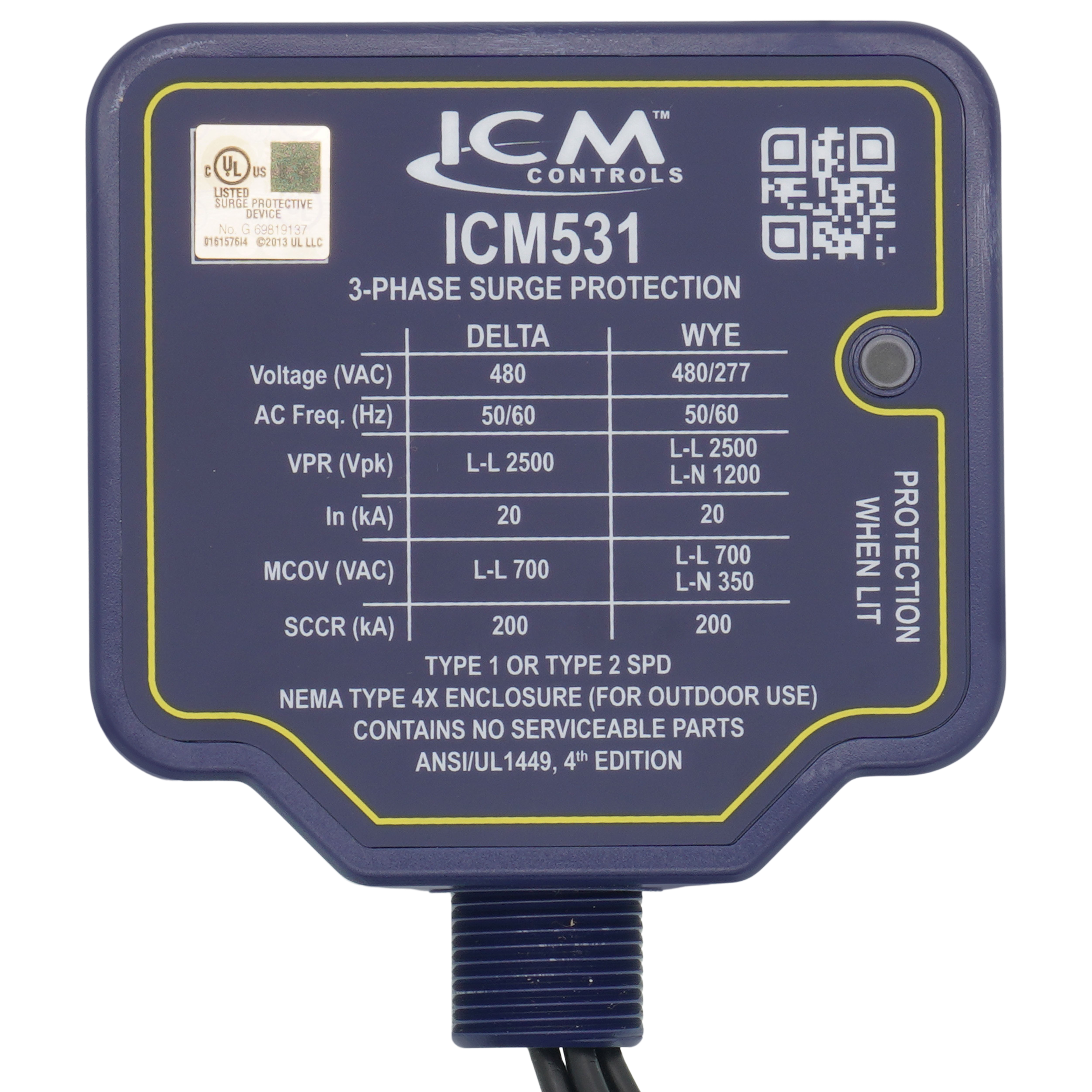 ICM531 - ICM Controls ICM531 - 3-Phase Surge Protective Device for