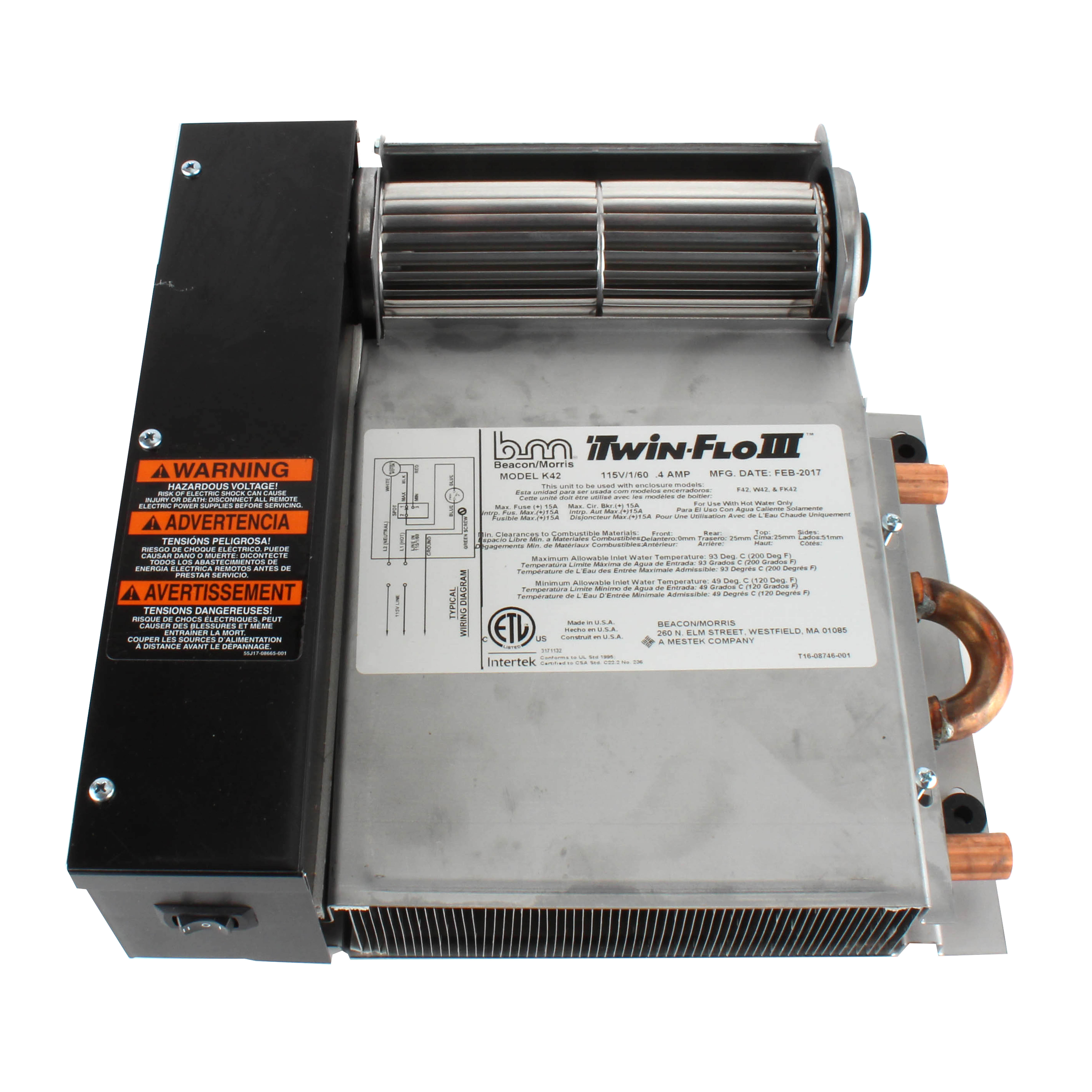 K42 - Beacon Morris K42 - K42 Twin-Flo III Kick Space Heater