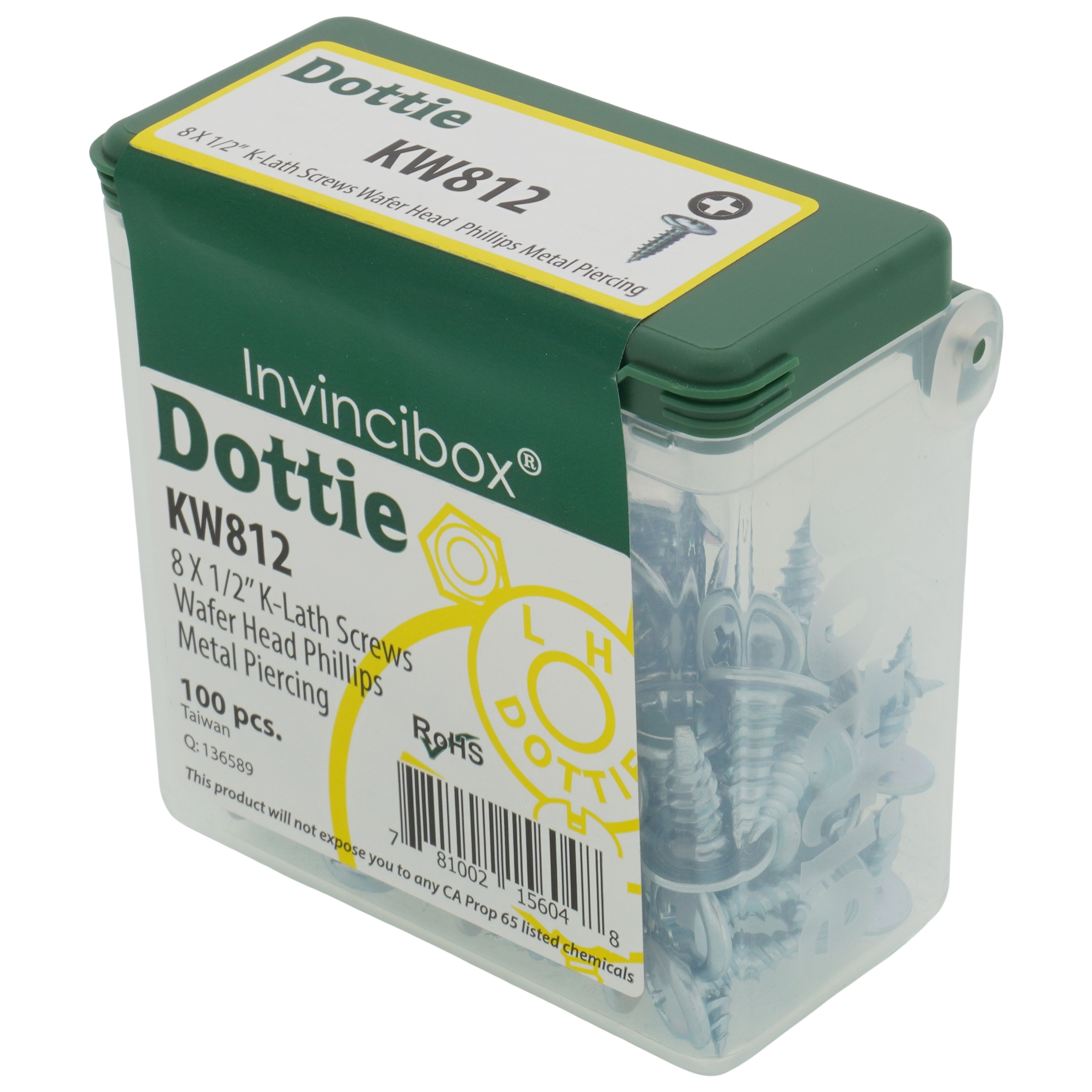 KW812 - LH Dottie KW812 - #8 x 1/2'' Phillips Wafer Head K-Lath