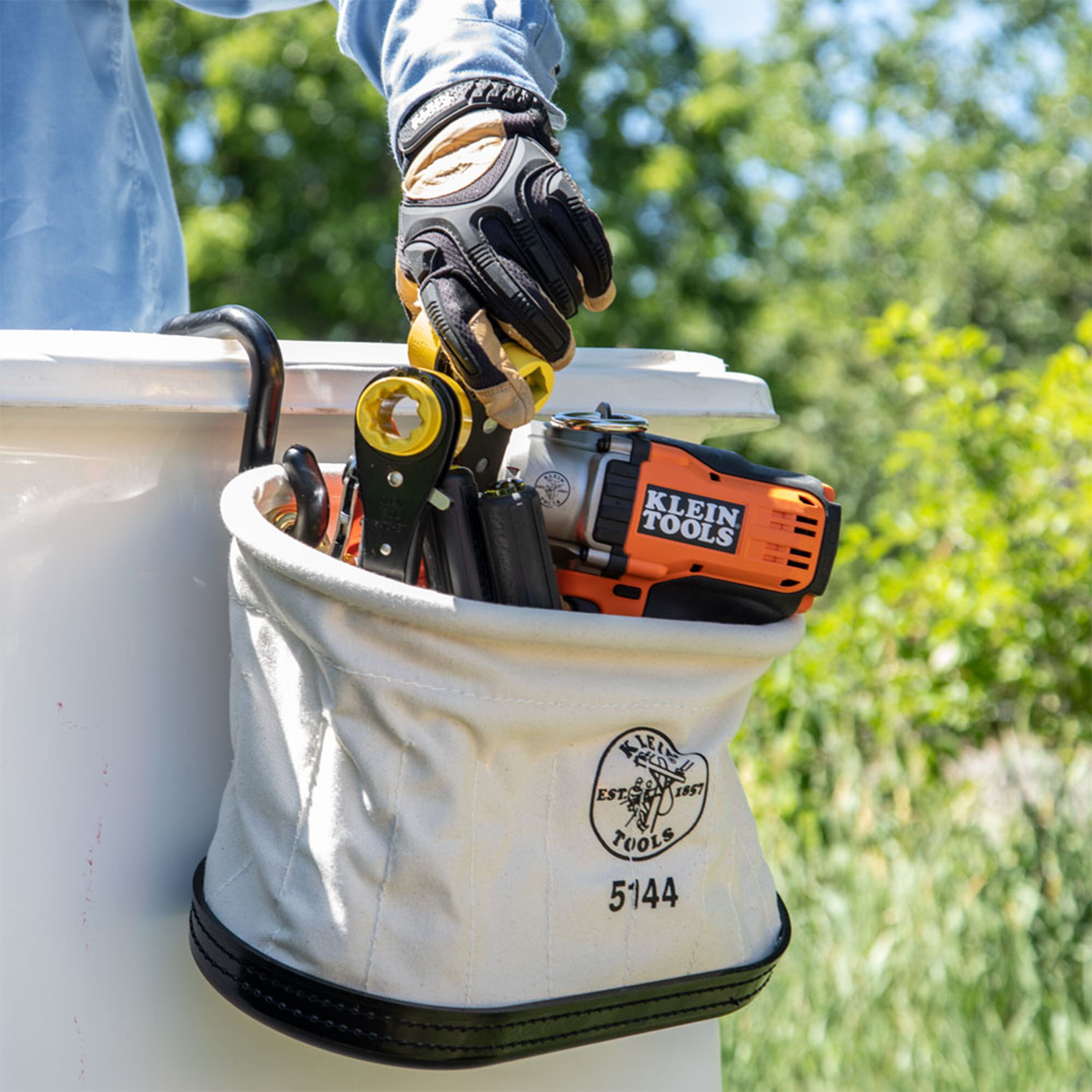 5144-KLEIN - Klein Tools 5144-KLEIN - Canvas Bucket, 15-Pocket
