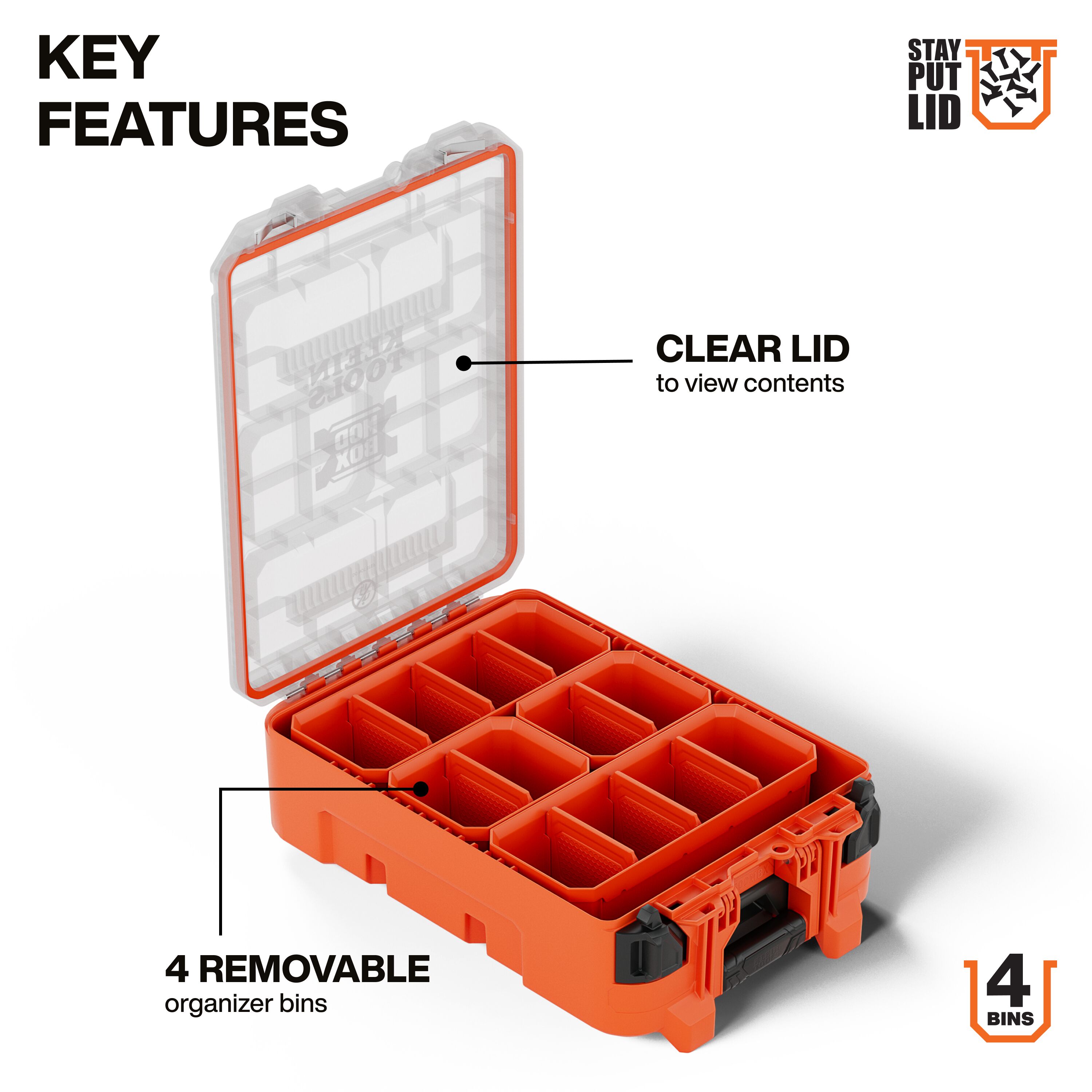 54500MBX - Klein Tools 54500MBX - MODbox Tall Component Box - Half