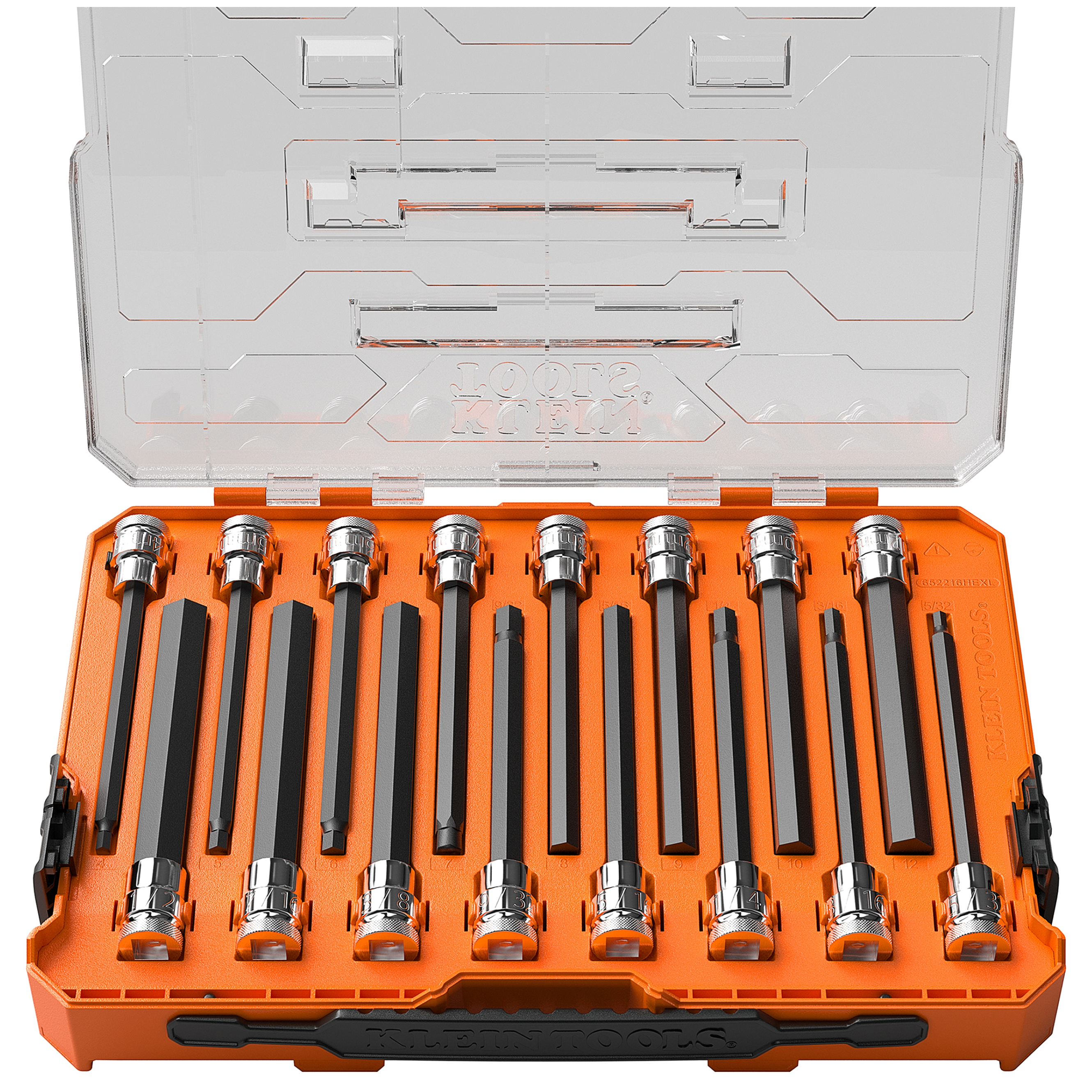 DBK　EXCEL A60 セット 652216HEXL - Klein Tools 652216HEXL - 16 Piece Long Hex Bit Socket