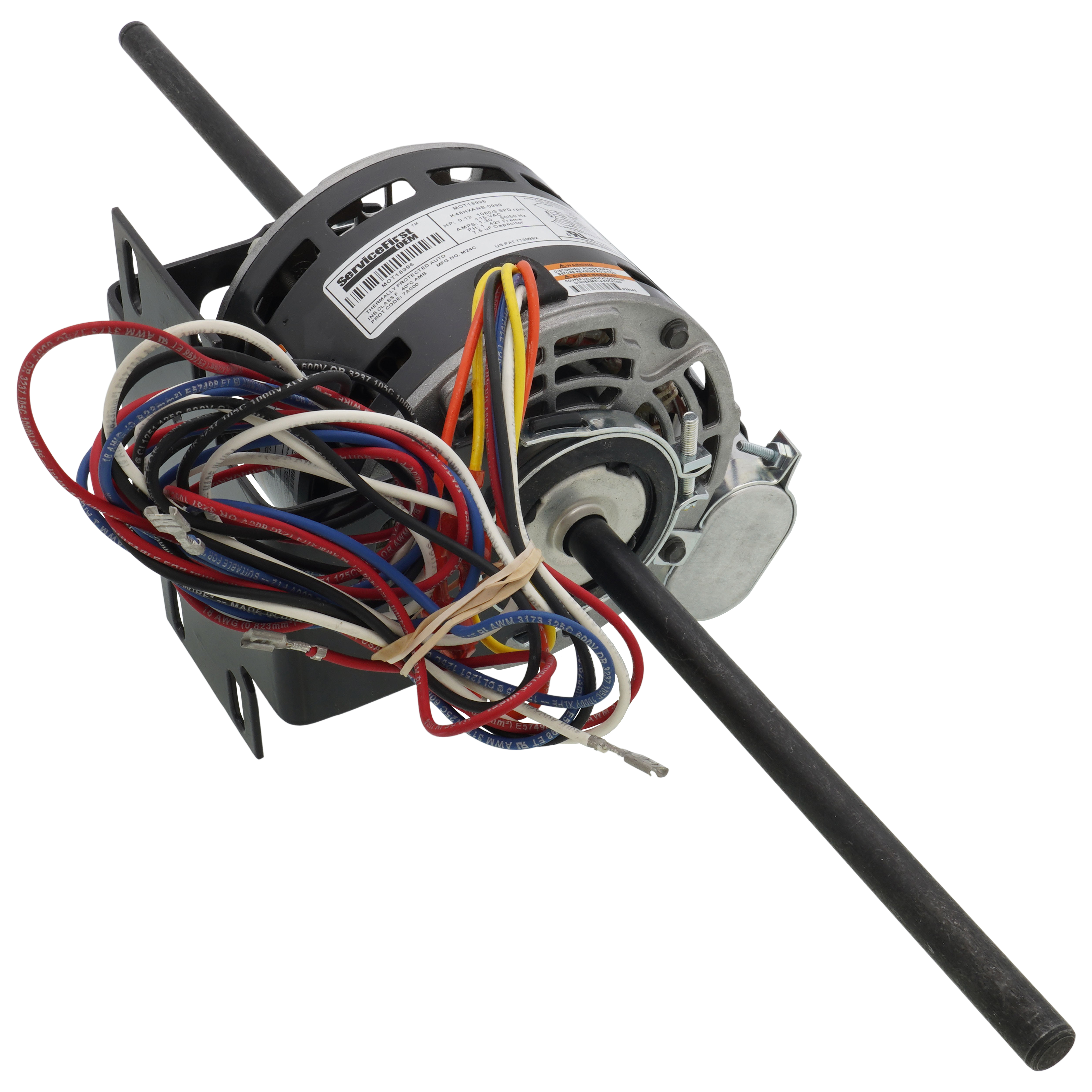 MOT18996 - Trane MOT18996 - 1/8 HP, 115 V, 1080/800/600 RPM Motor
