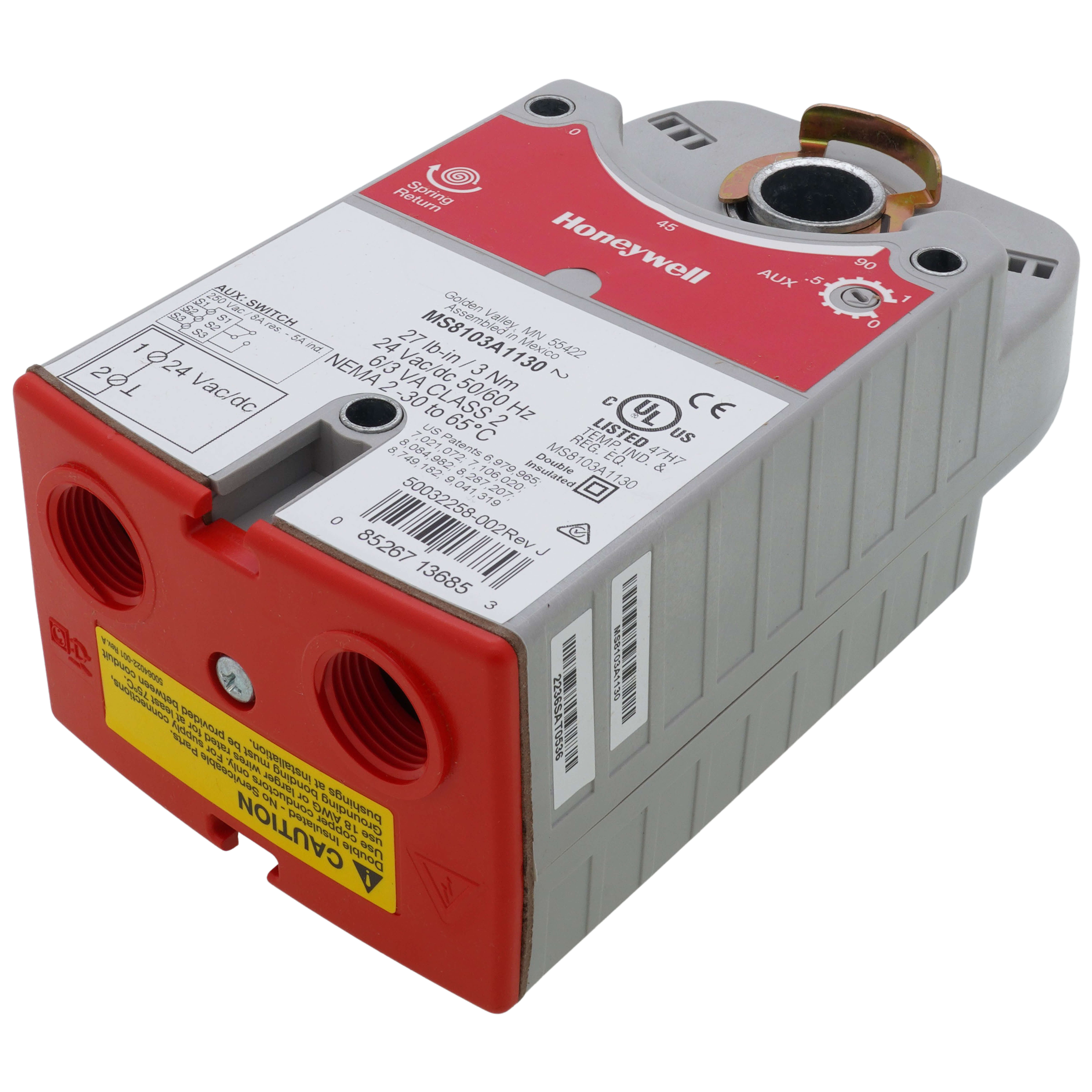 MS8103A1130 - Honeywell MS8103A1130 - Two position or SPST Spring 