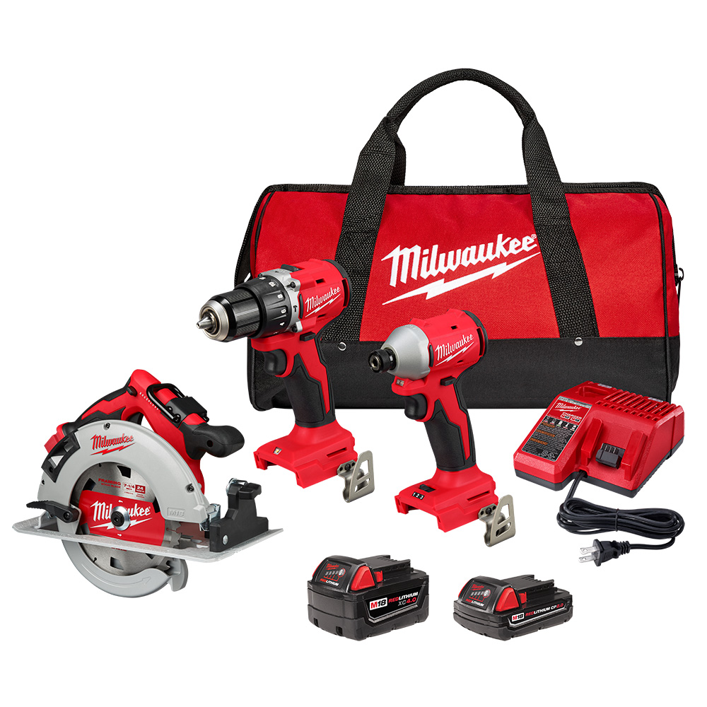 3693-23C - Milwaukee 3693-23C - M18 Brushless 3-Tool Combo Kit