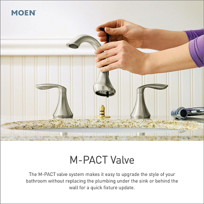 TV6173BL - Moen TV6173BL - Glyde Two-Handle High Arc Bathroom