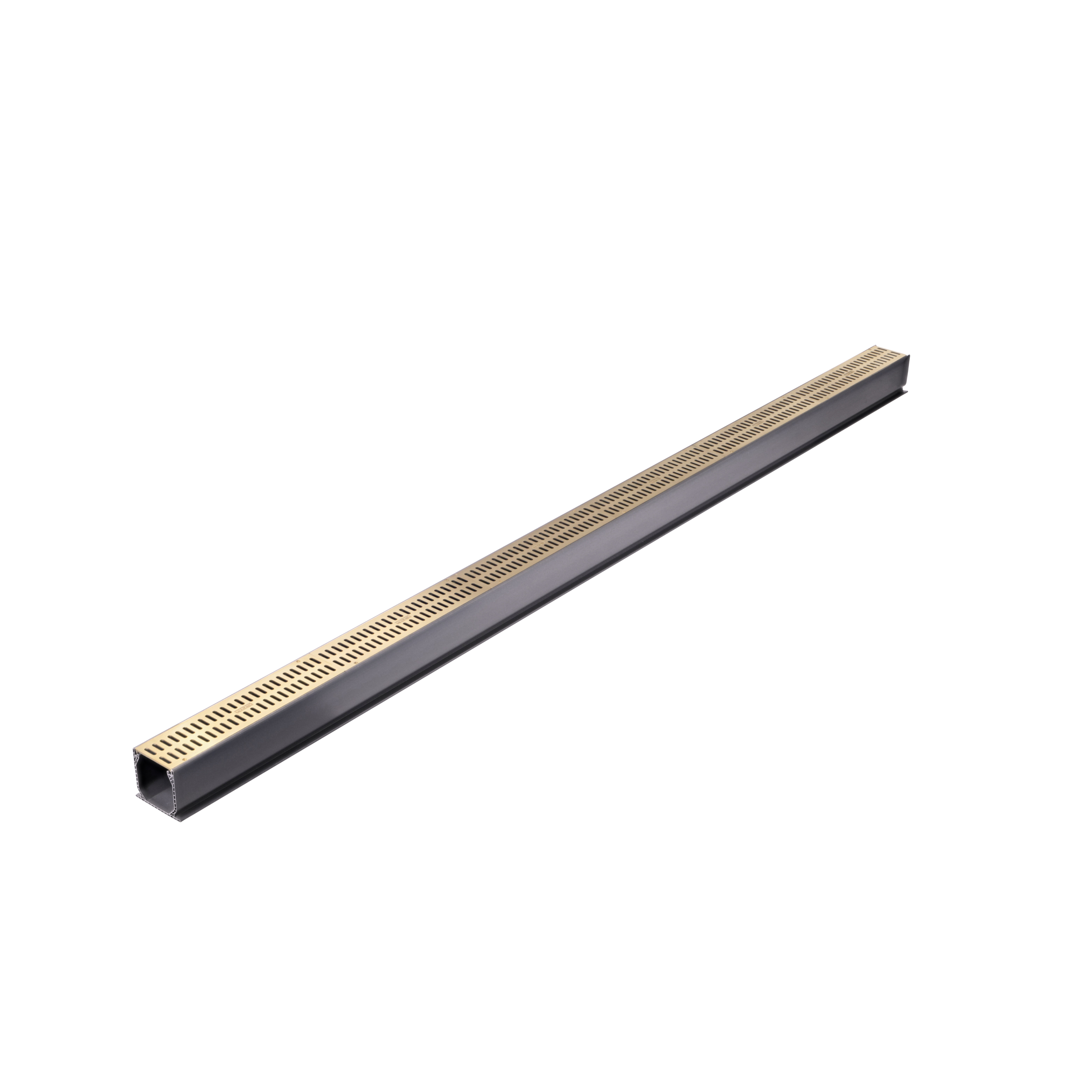 552B - NDS 552B - 1' Mini Channel Grate (Satin Brass)