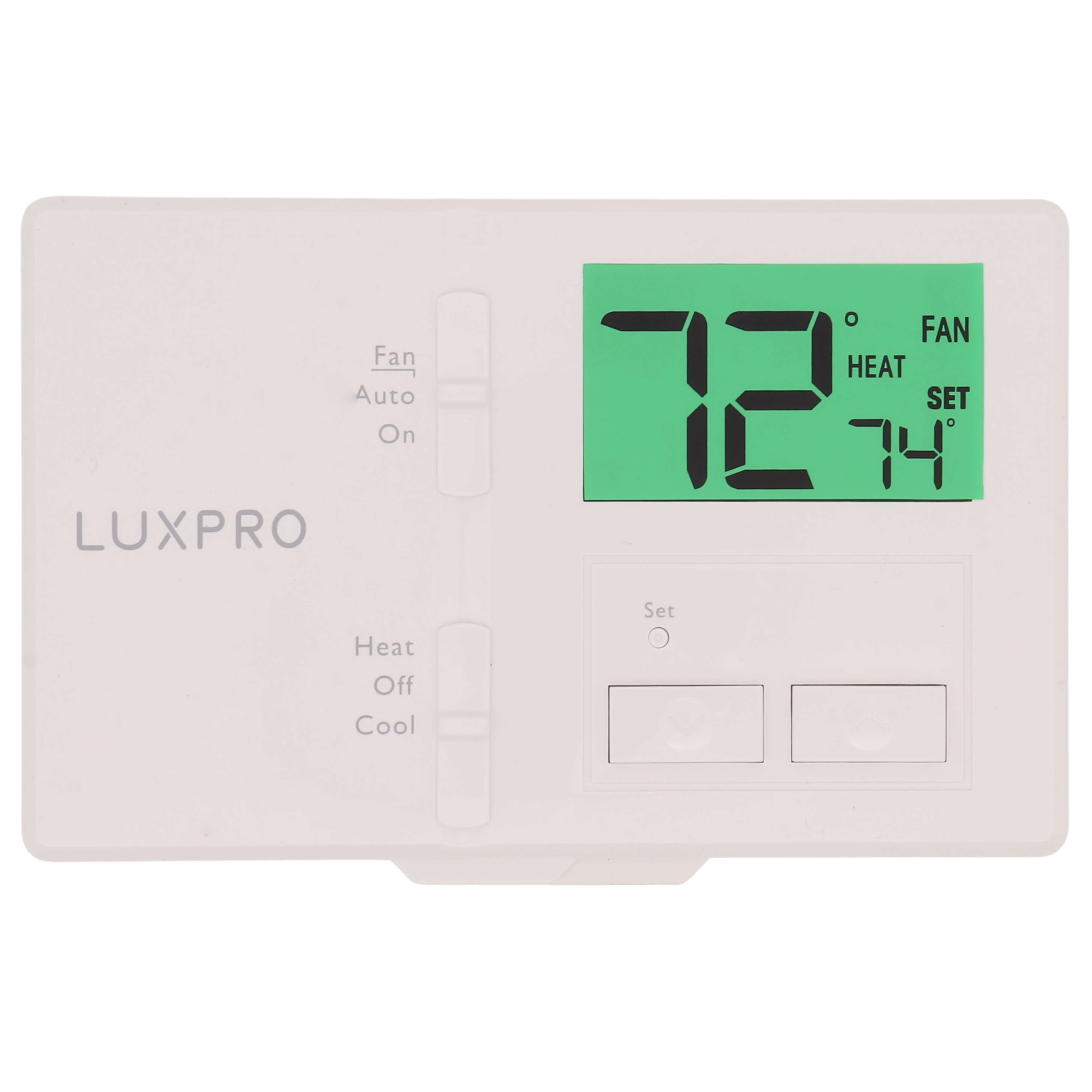 P111-010 - Lux P111-010 - Dual Power Non-Programmable Thermostat,  Horizontal Mount (1 Heat - 1 Cool)