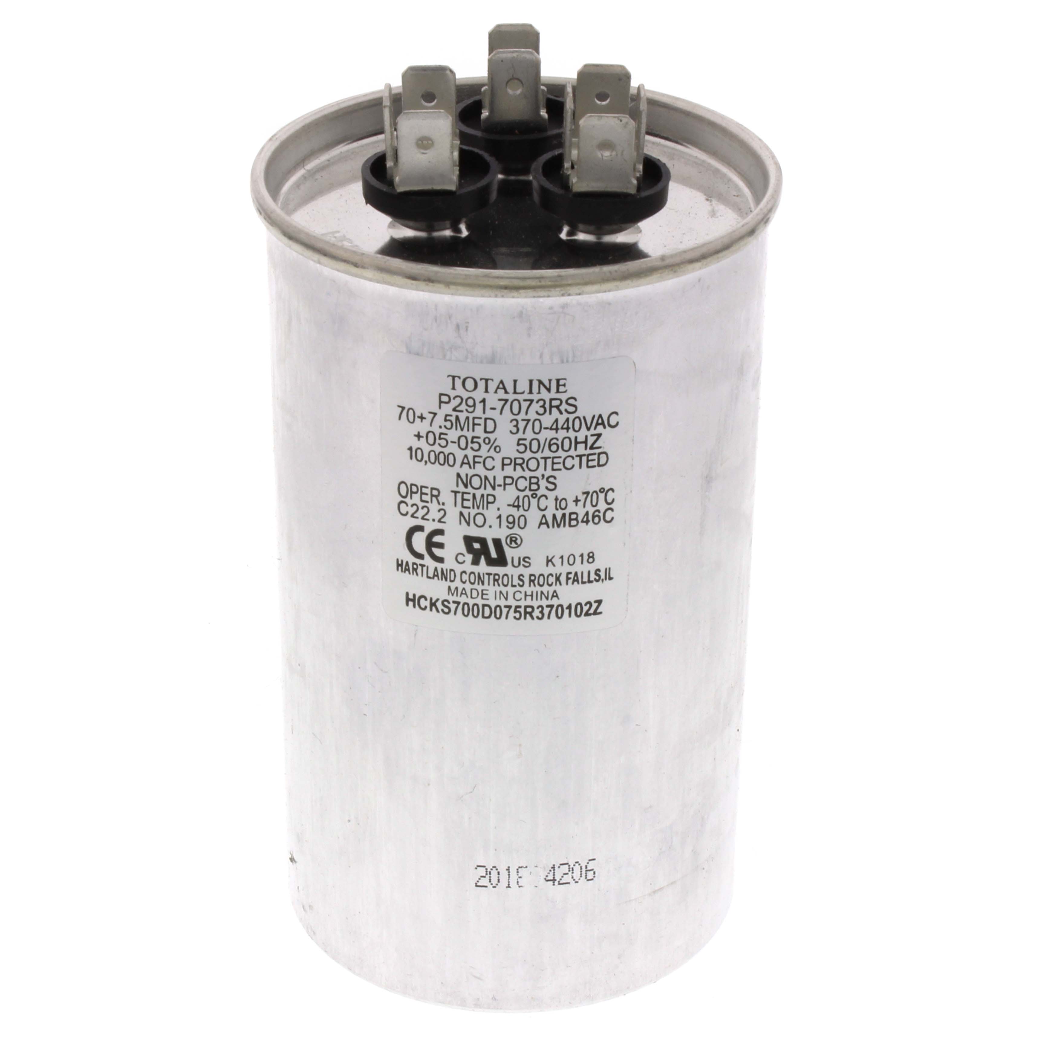 P291-7073RS - Carrier P291-7073RS - 370V Dual Round Capacitor