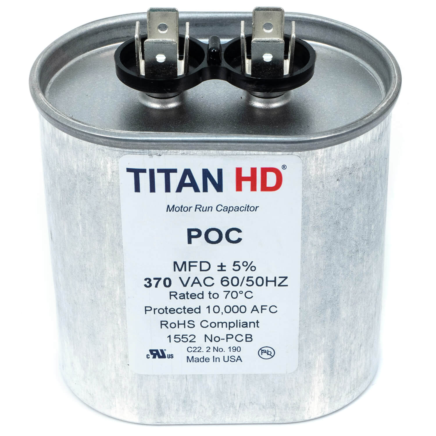 12925 - Jard 12925 - 50 MFD Oval Run Capacitor (370V)