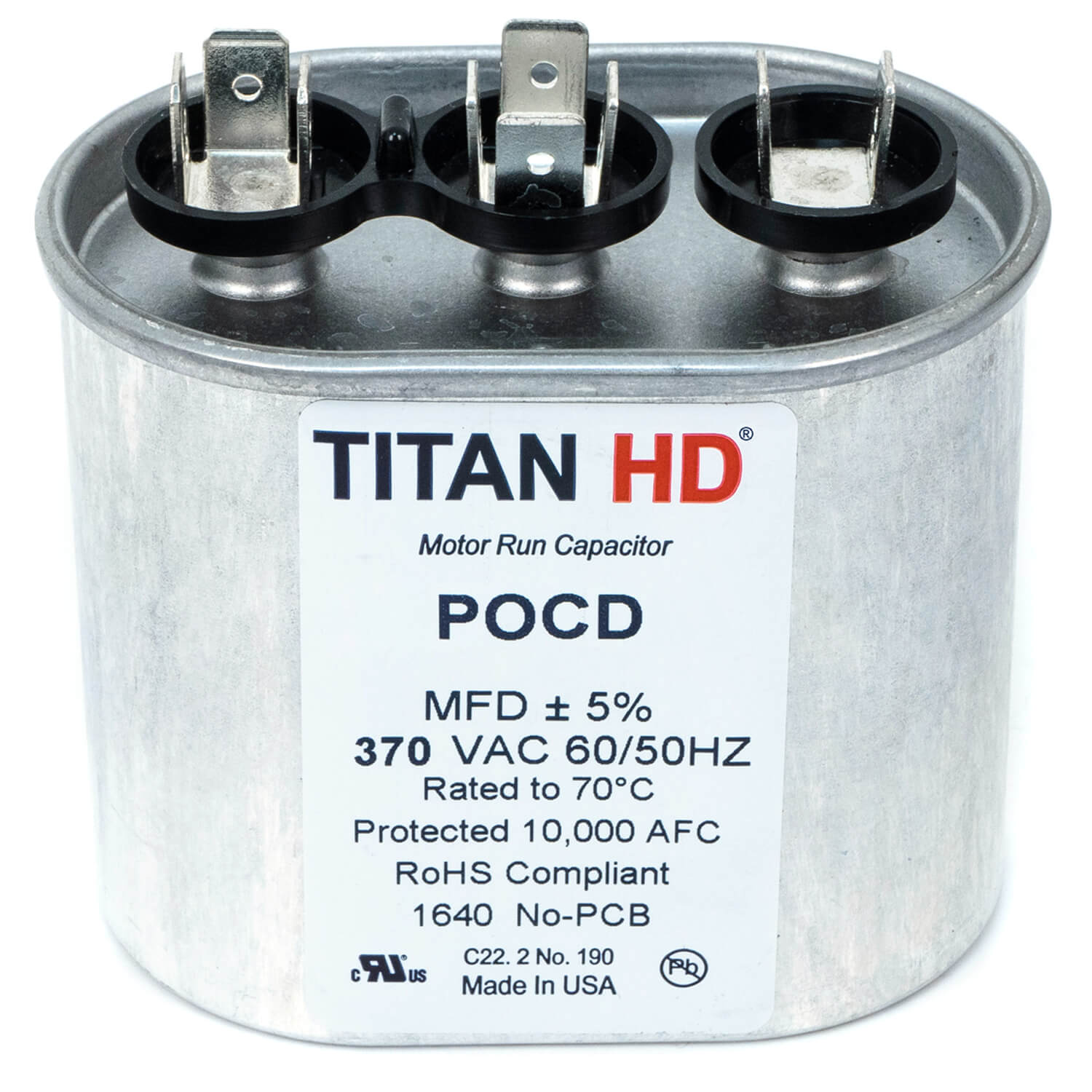 POCD2010A - Titan HD POCD2010A - 20/10 MFD Oval Dual Motor Run