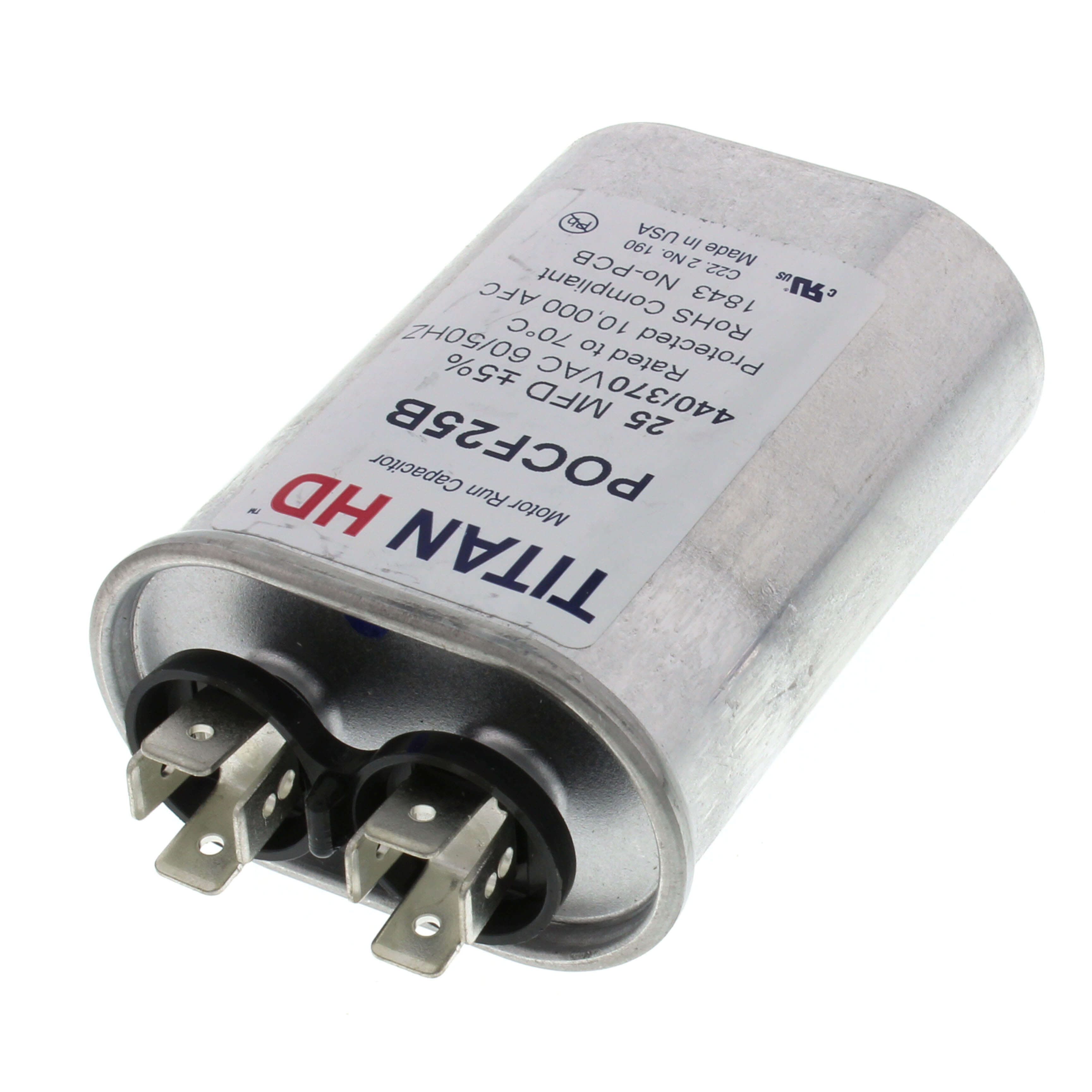 POCF35A - Titan HD POCF35A - 35 MFD Oval Motor Run Capacitor (440 