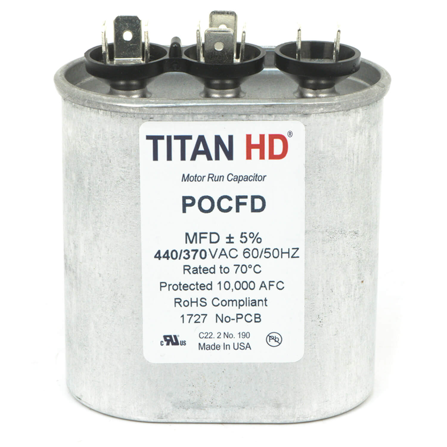 POCFD3010A - Titan HD POCFD3010A - 30/10 MFD Oval Dual Motor Run