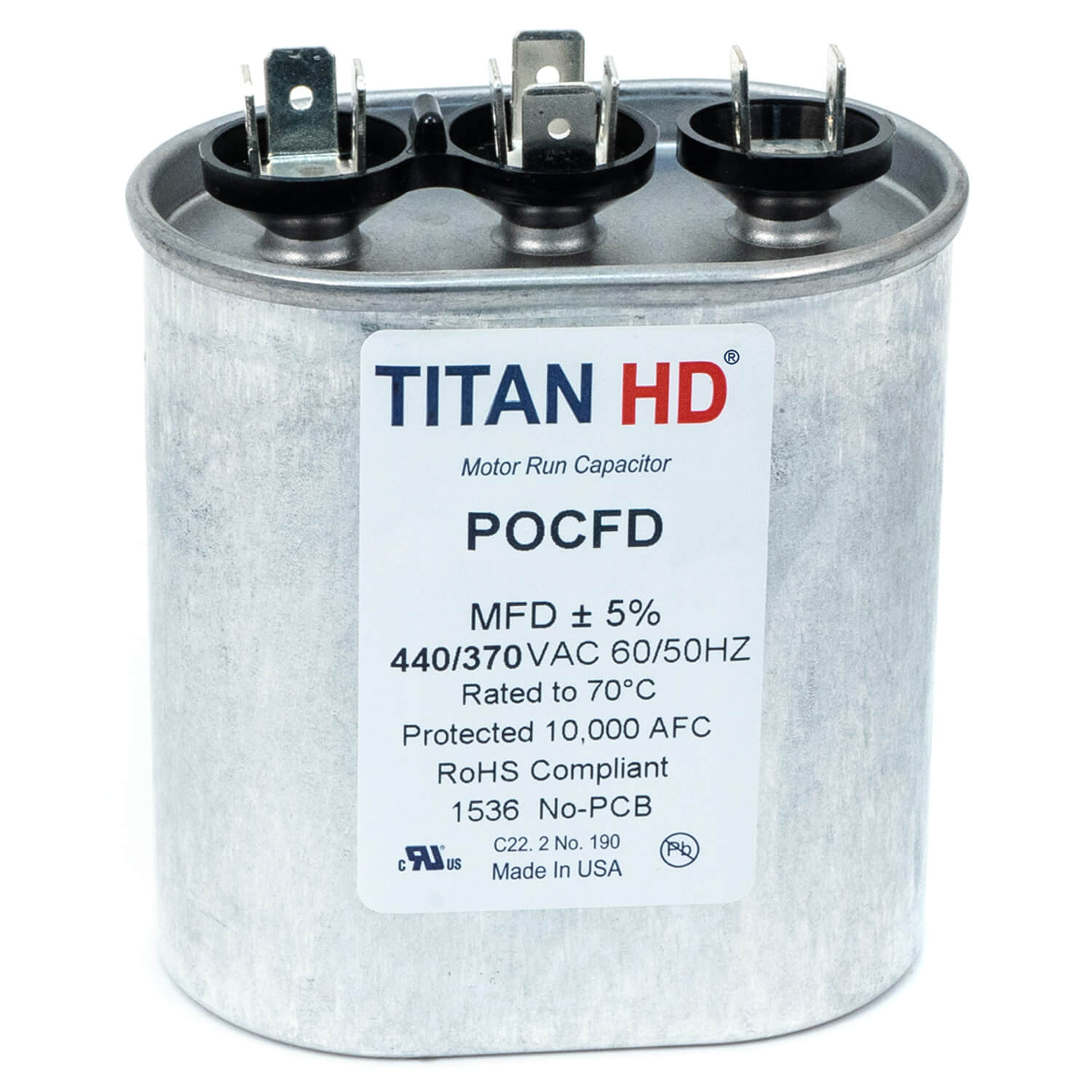 POCFD3510A - Titan HD POCFD3510A - 35/10 MFD Oval Dual Motor Run