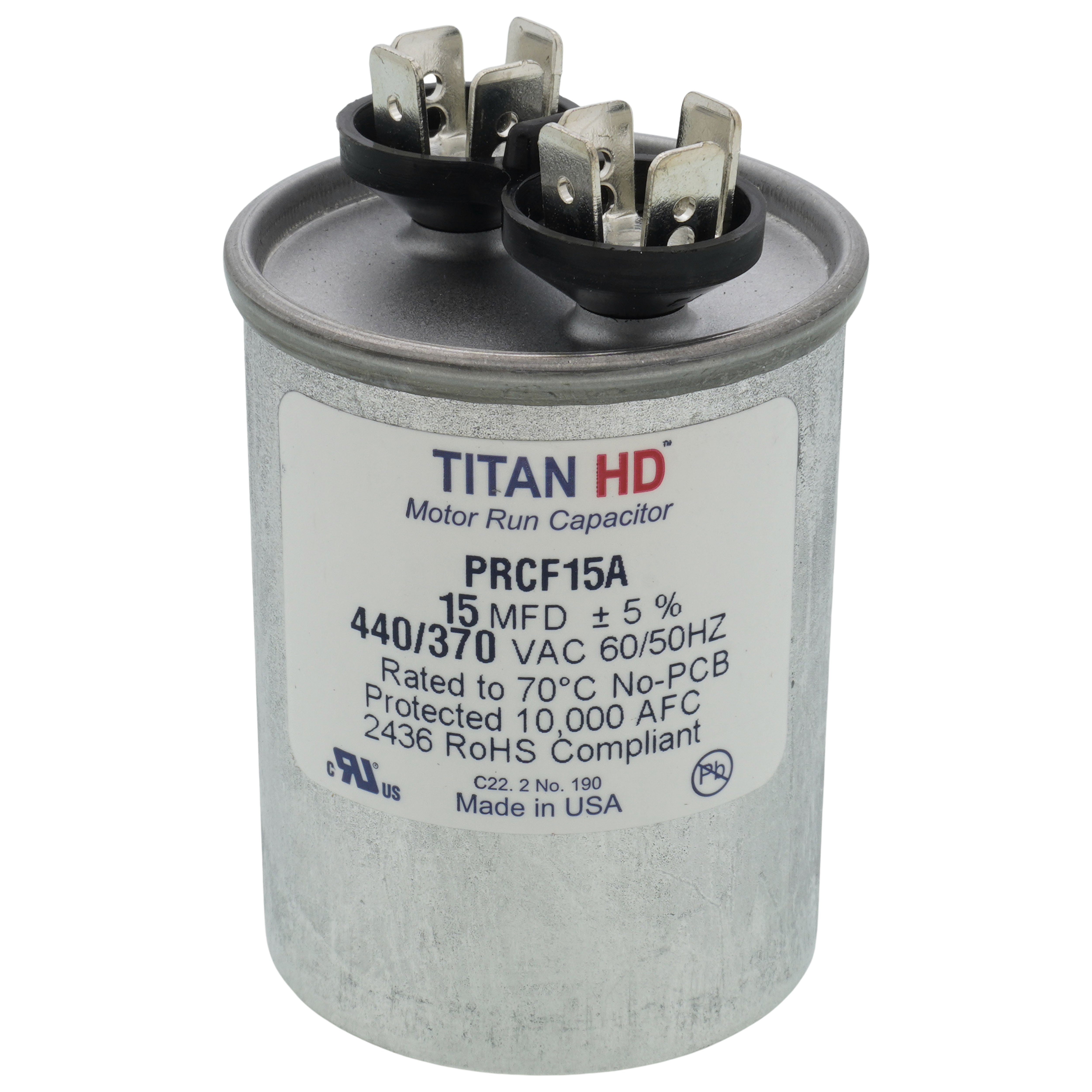 PRCF15A - Titan HD PRCF15A - 15 MFD Round Motor Run Capacitor (440