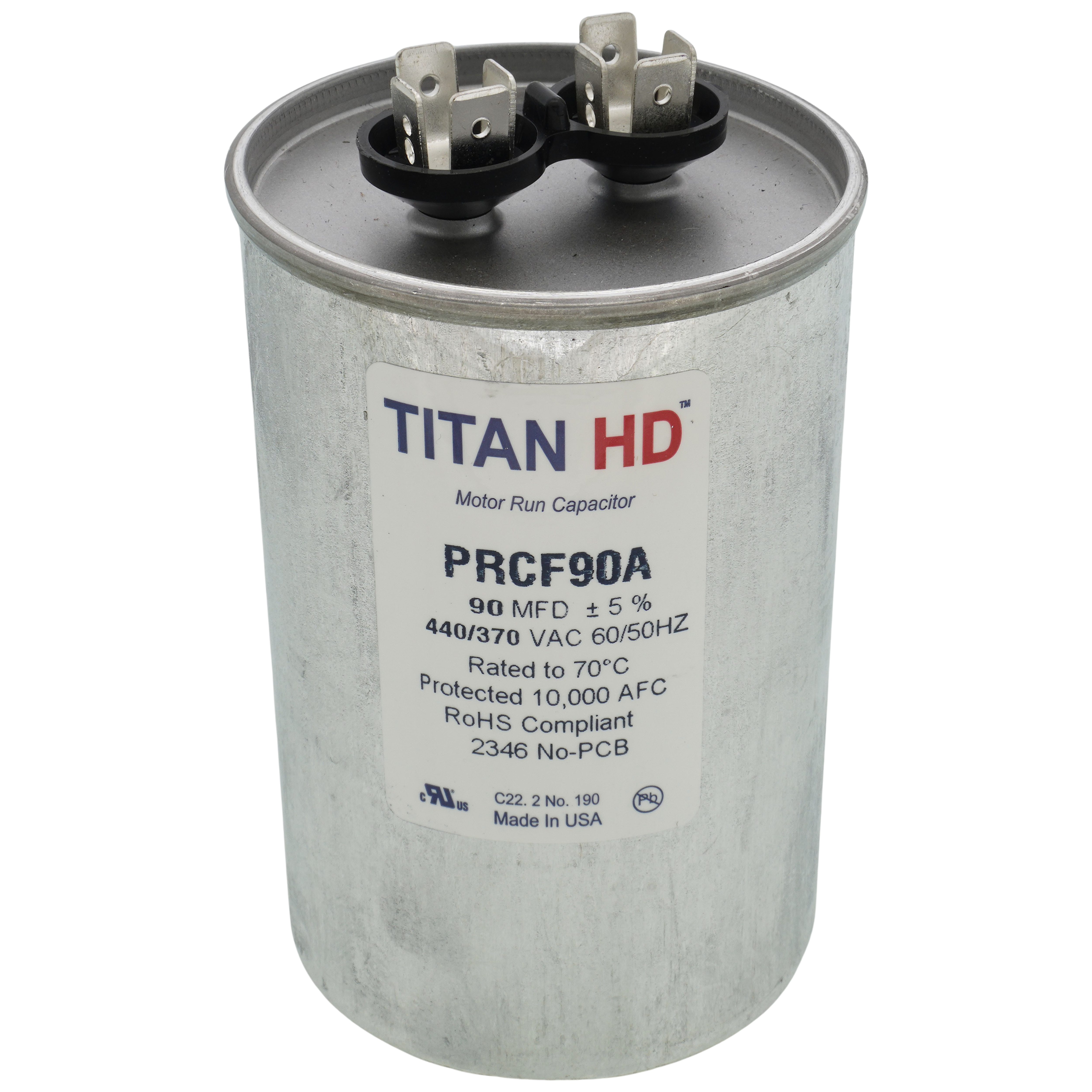 PRCF90A - Titan HD PRCF90A - 90 MFD Round Motor Run Capacitor (440