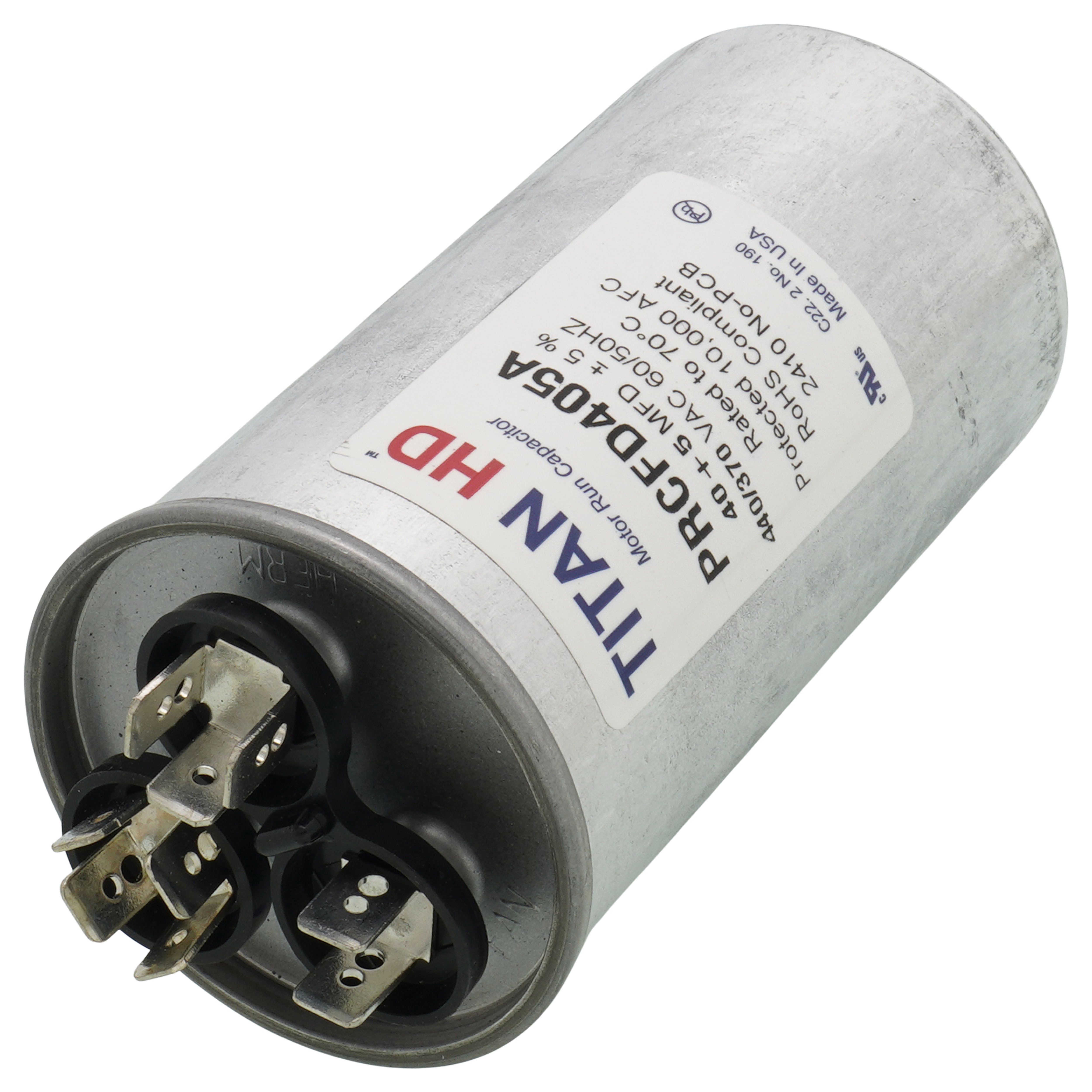 14286 - MARS 14286 - 40/5 MFD Round Run Capacitor (440/370V)